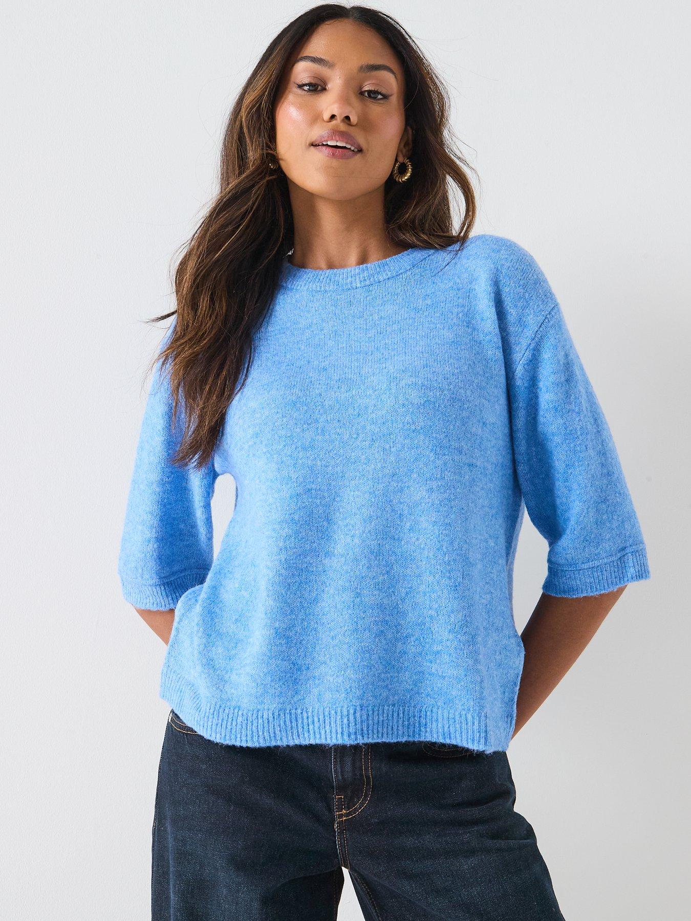 Image 6 of 6 of JDY Sonja 3/4 Length Sleeve Pullover - Blue