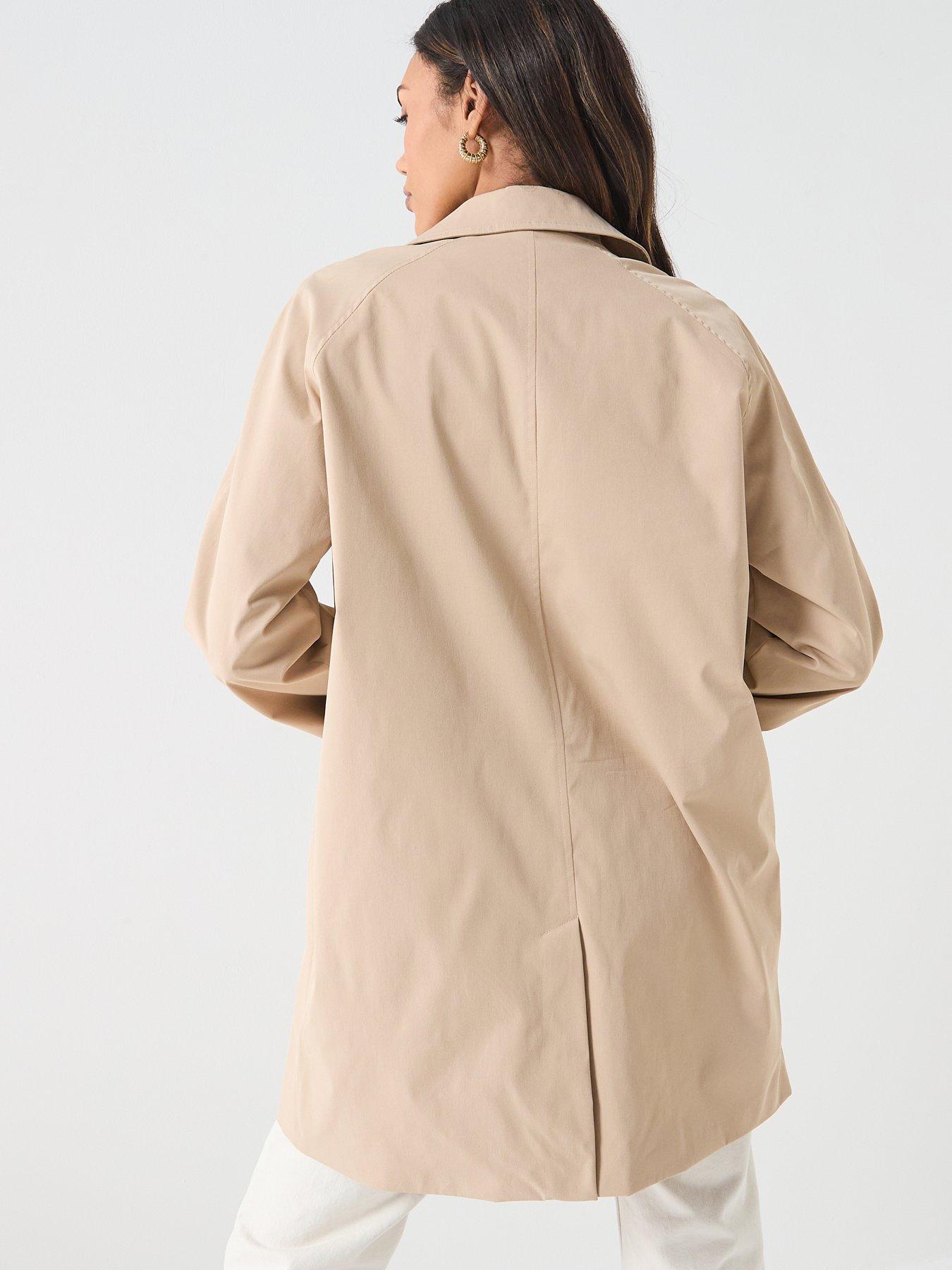 Image 2 of 5 of Only Orchid Straight Button Front Coat - Beige