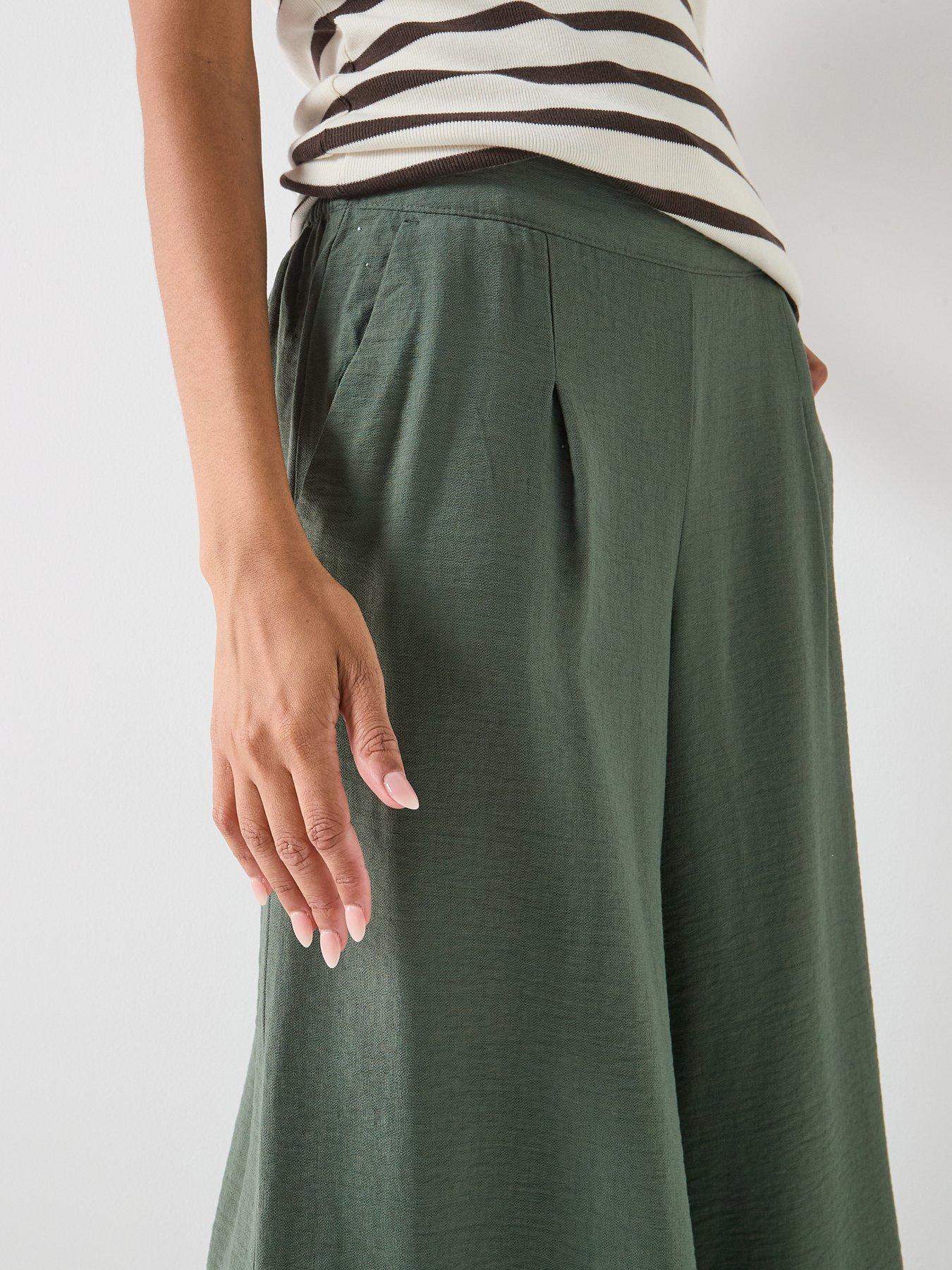  image of jdy-pepper-palazzo-trousers-green