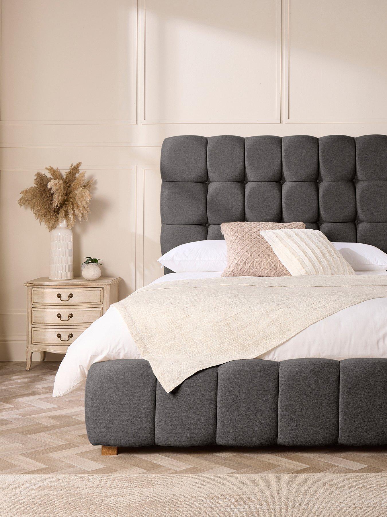  image of aspire-amberleigh-ottoman-bed-charcoal