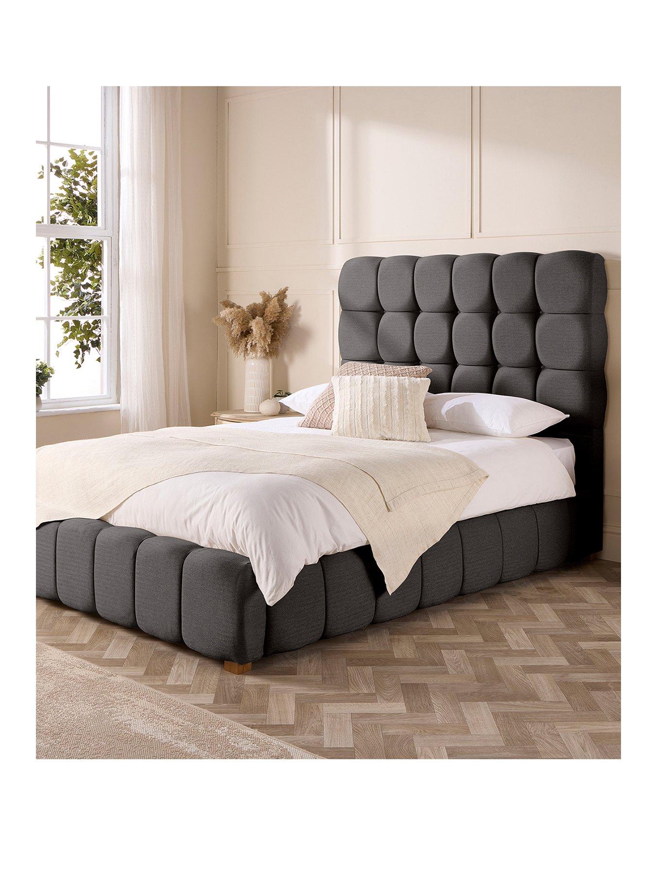  image of aspire-amberleigh-ottoman-bed-charcoal