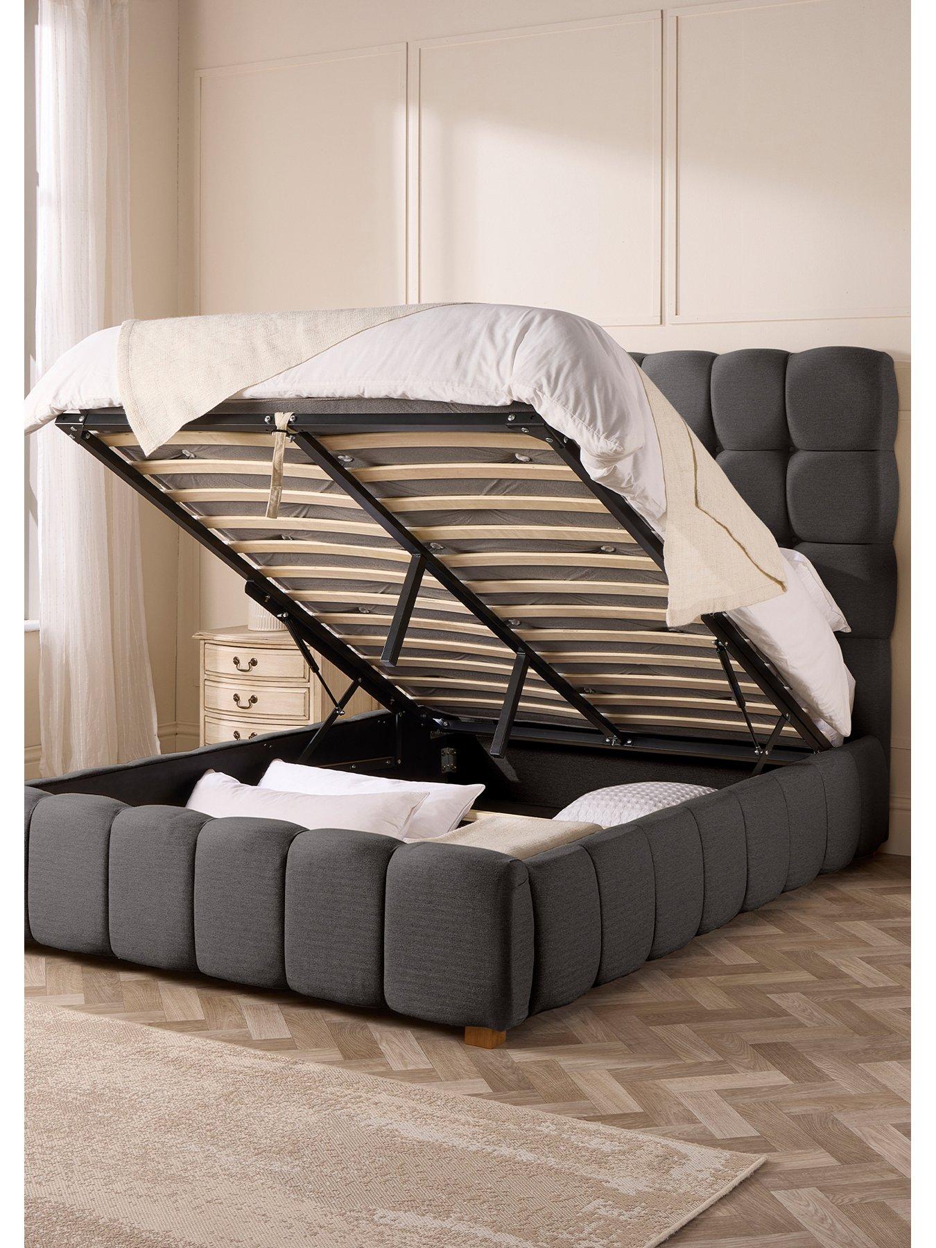  image of aspire-amberleigh-ottoman-bed-charcoal