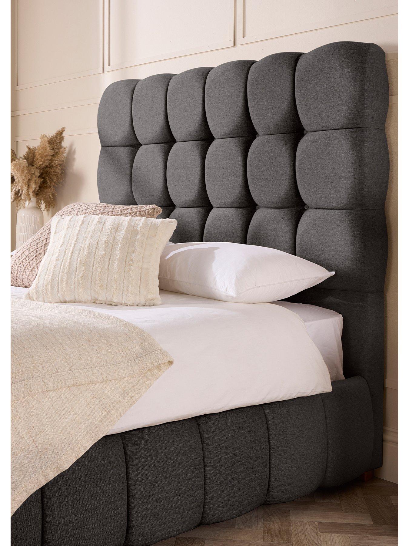  image of aspire-amberleigh-ottoman-bed-charcoal
