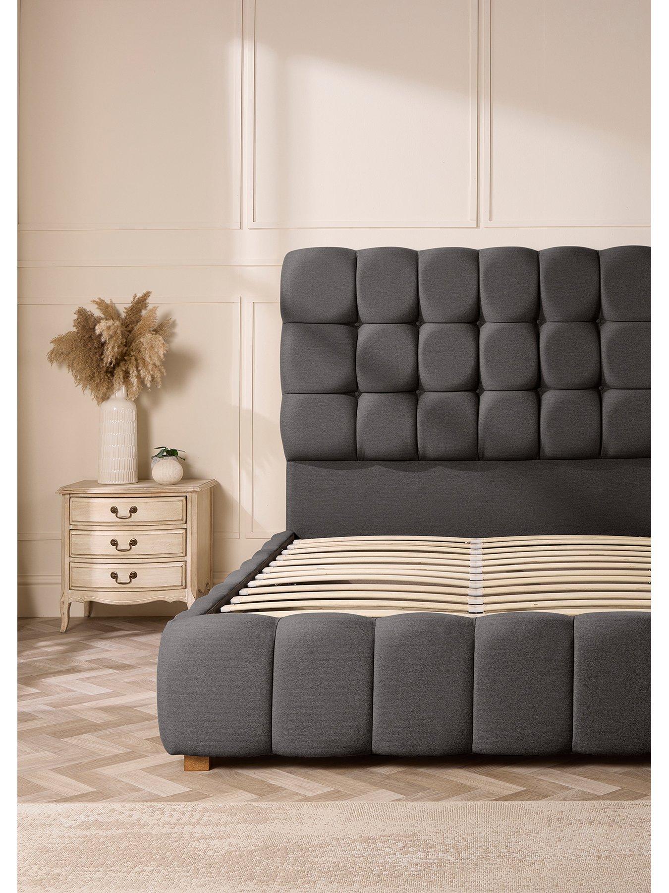  image of aspire-amberleigh-ottoman-bed-charcoal