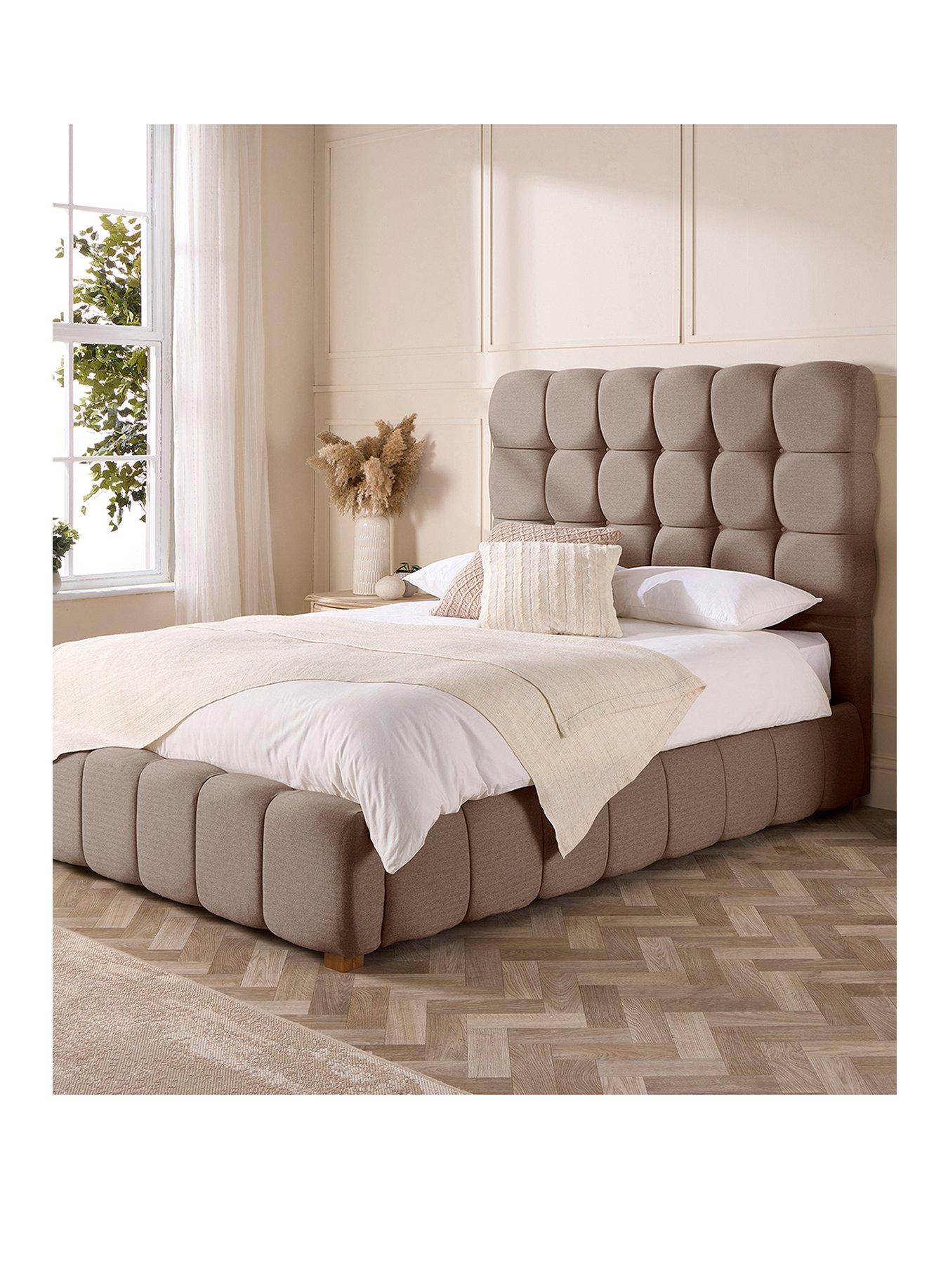  image of aspire-amberleigh-ottoman-bed-coffee