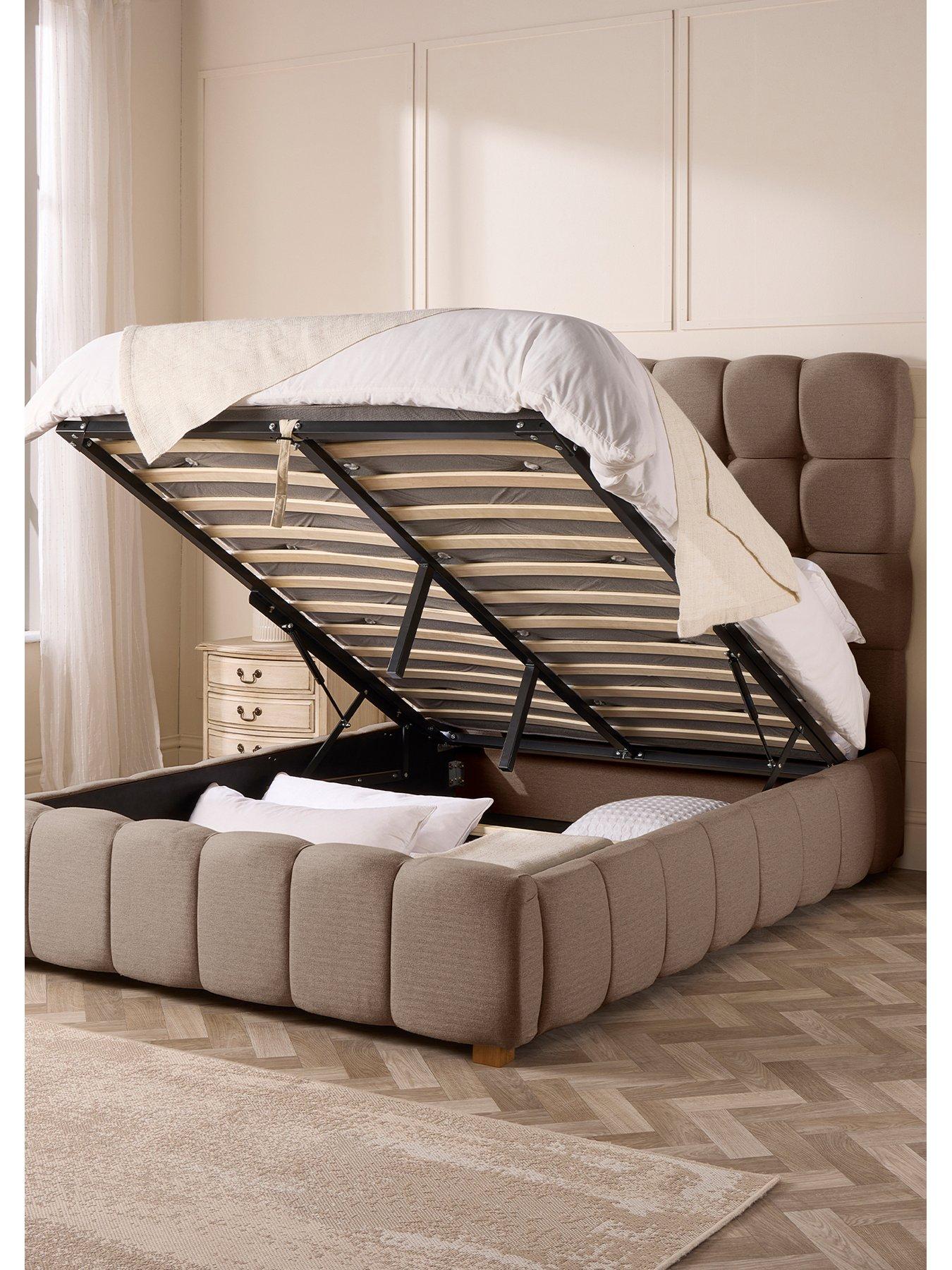  image of aspire-amberleigh-ottoman-bed-coffee