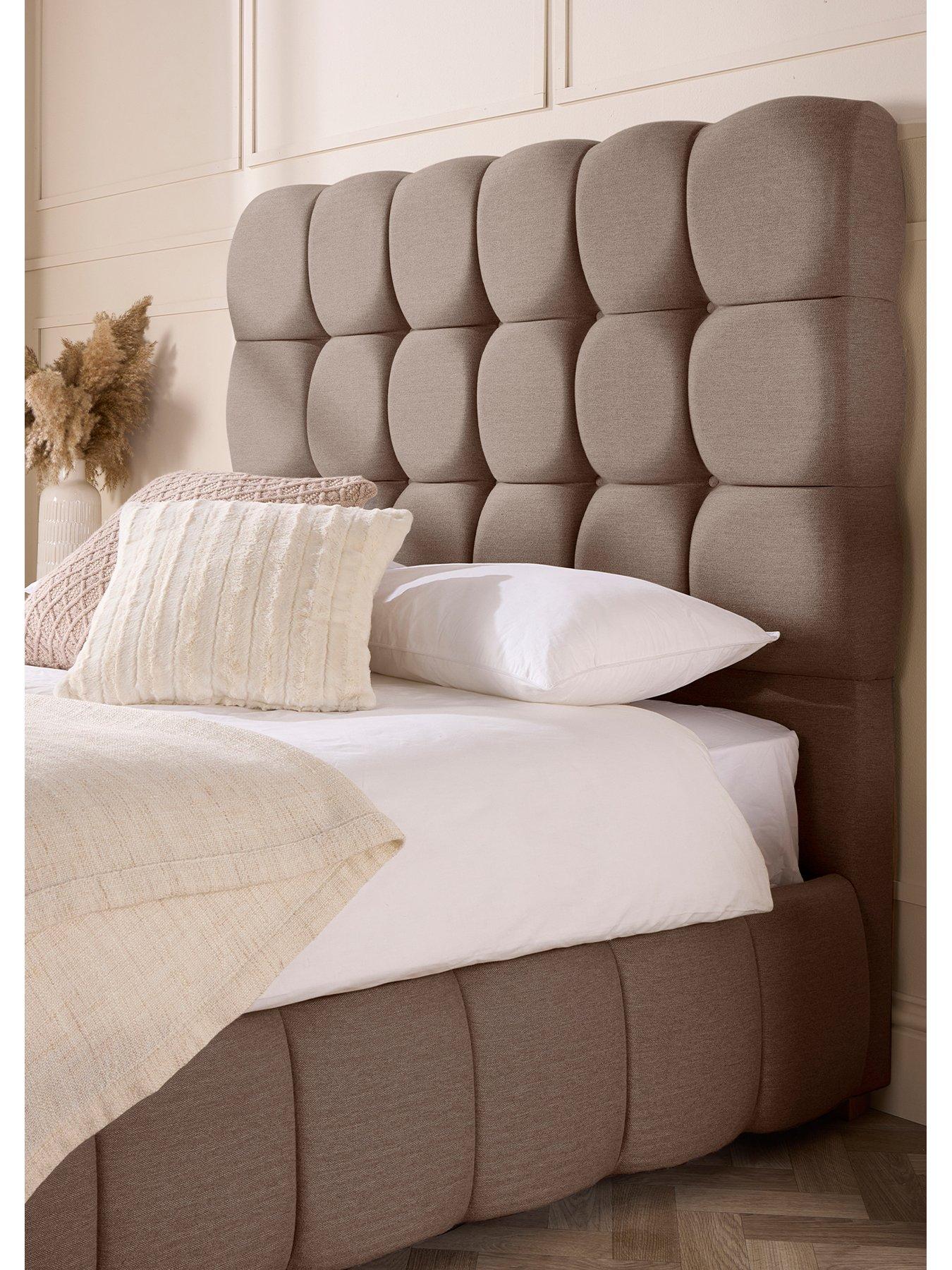  image of aspire-amberleigh-ottoman-bed-coffee