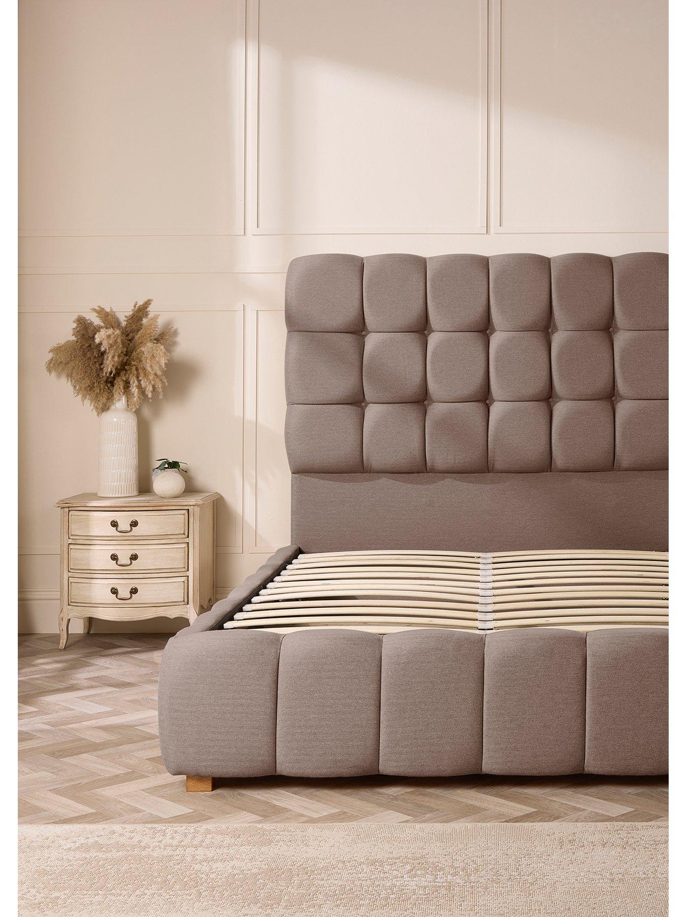  image of aspire-amberleigh-ottoman-bed-coffee
