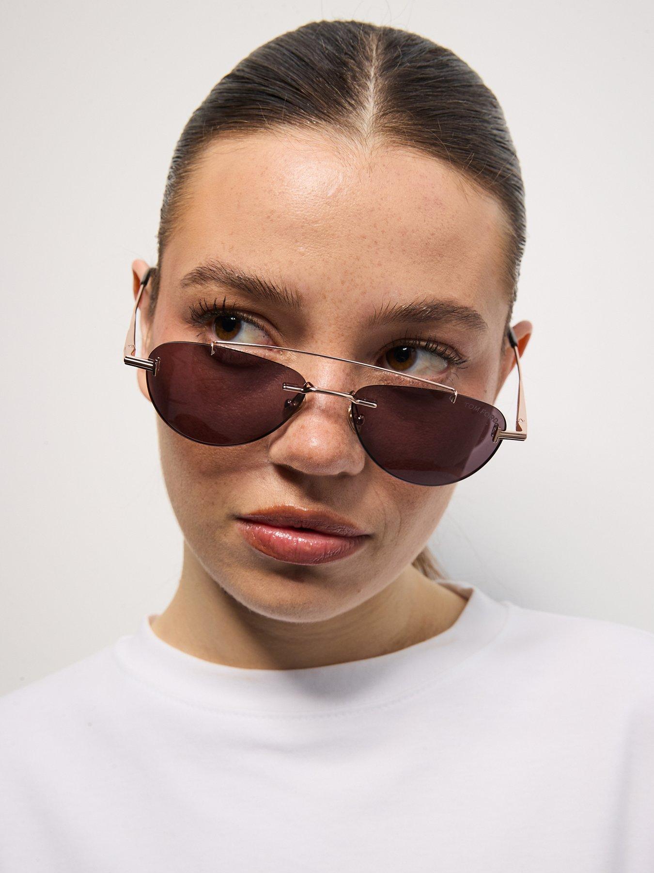 Tom Ford Astor Aviator Sunglasses - Rose gold