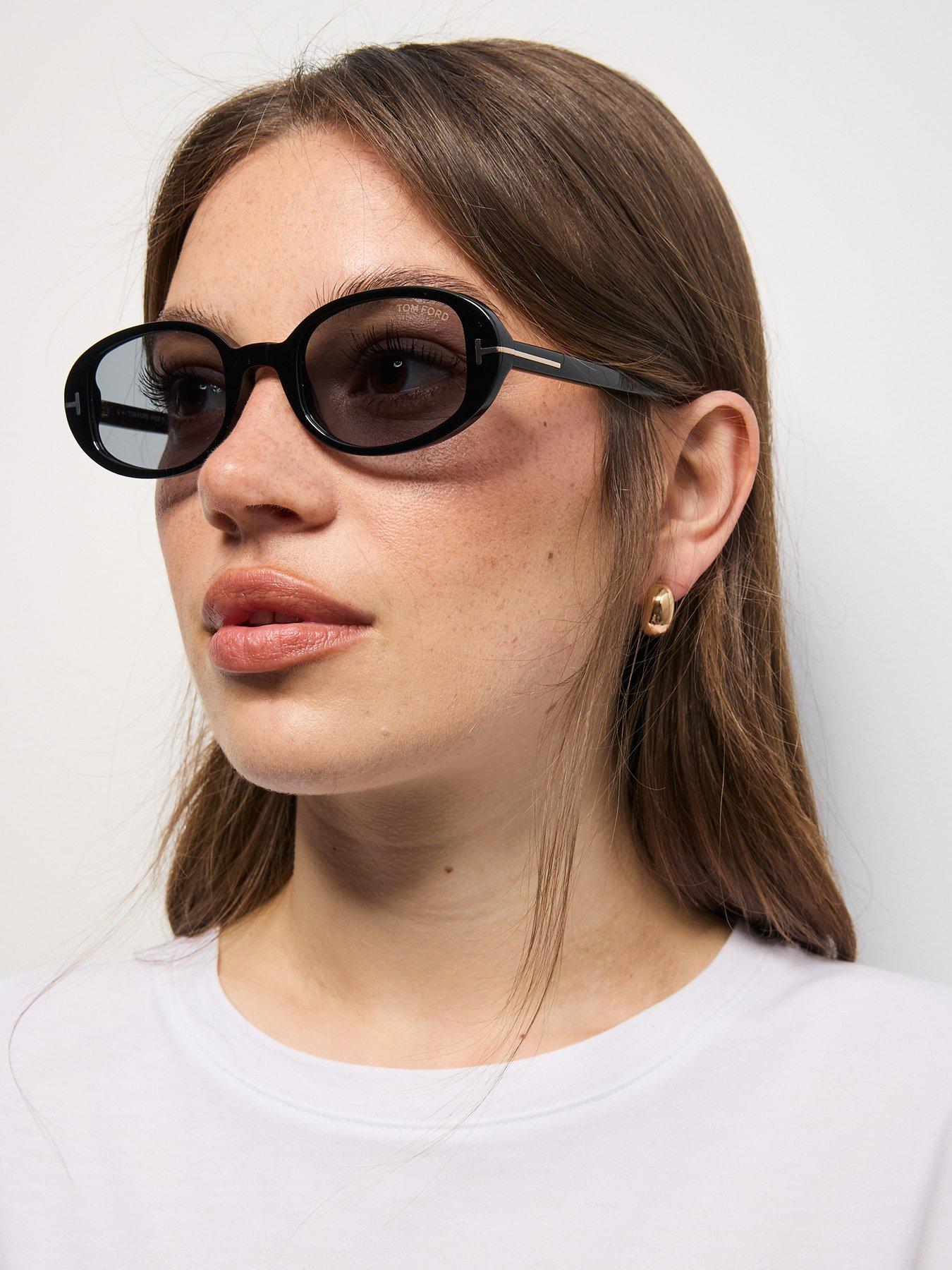 Tom Ford Iggy Oval Sunglasses - Black