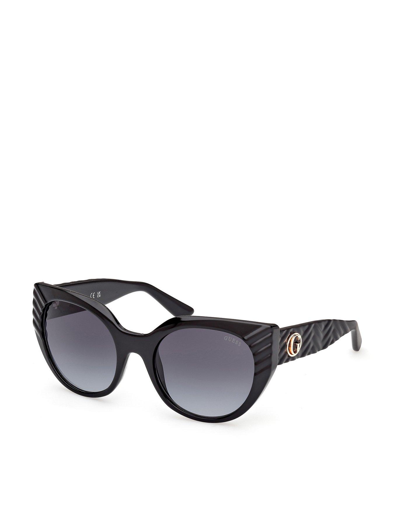 front image of guess-cat-eye-sunglasses-black
