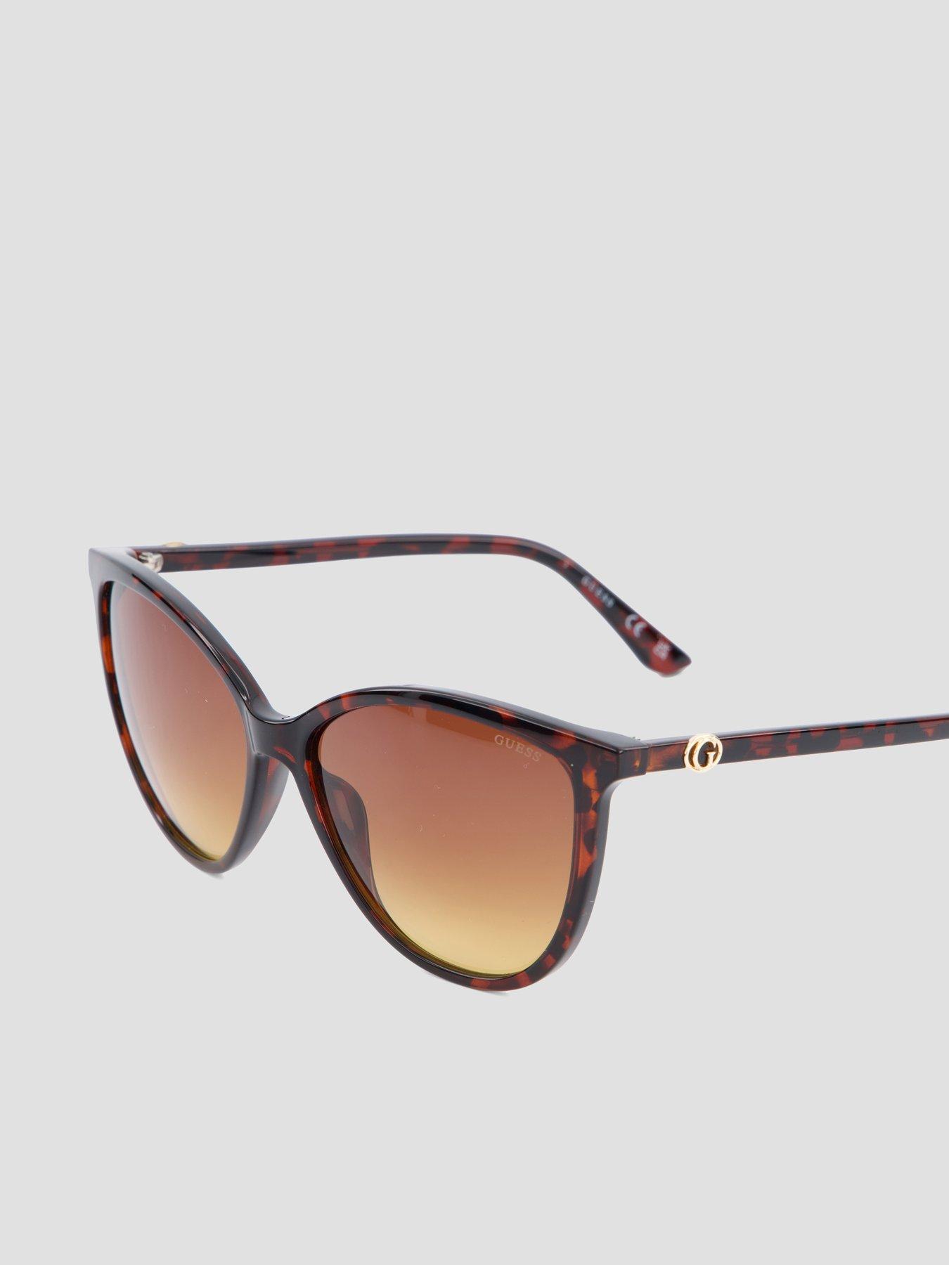  image of guess-cat-eye-sunglasses-dark-havana