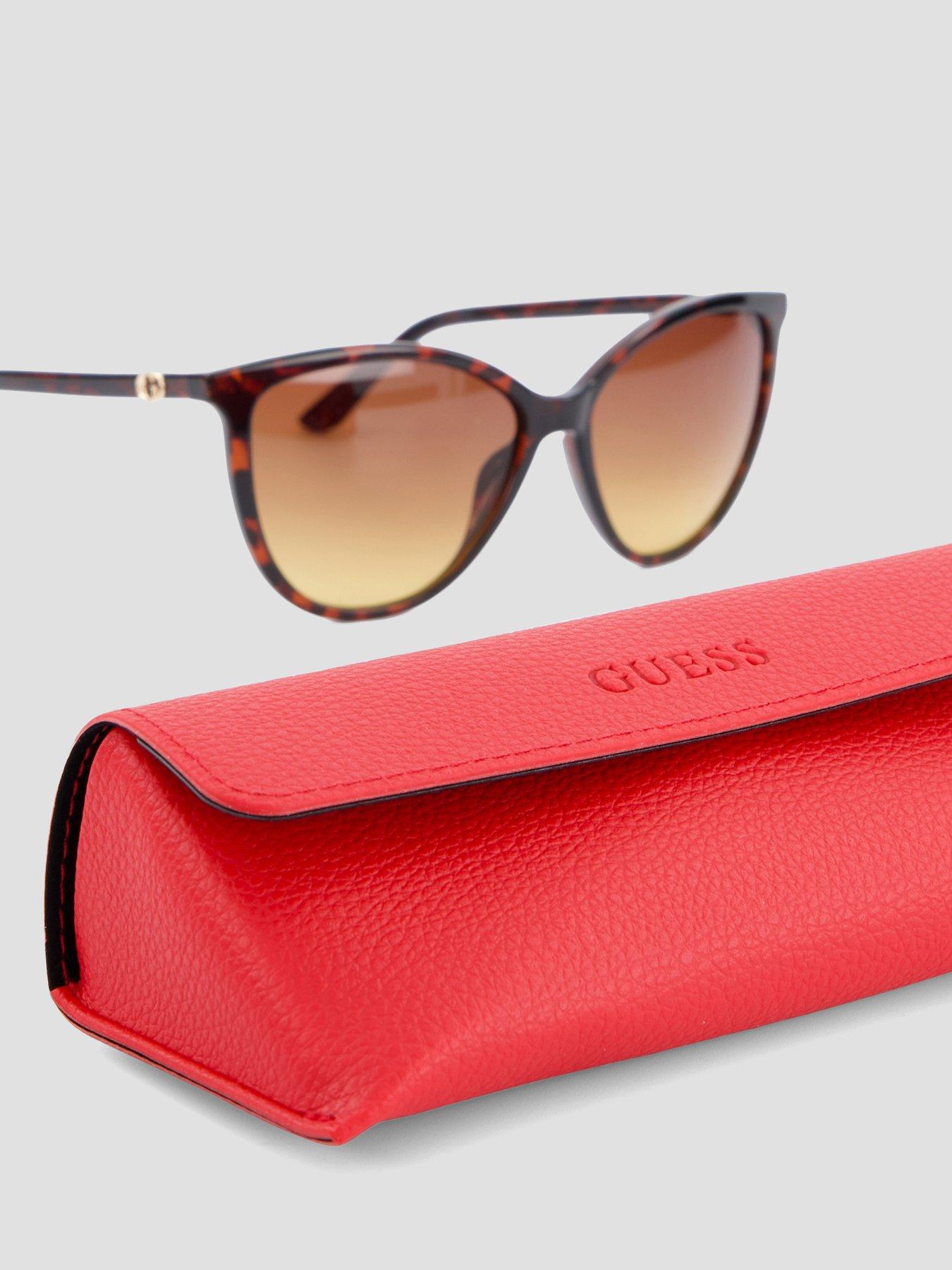  image of guess-cat-eye-sunglasses-dark-havana