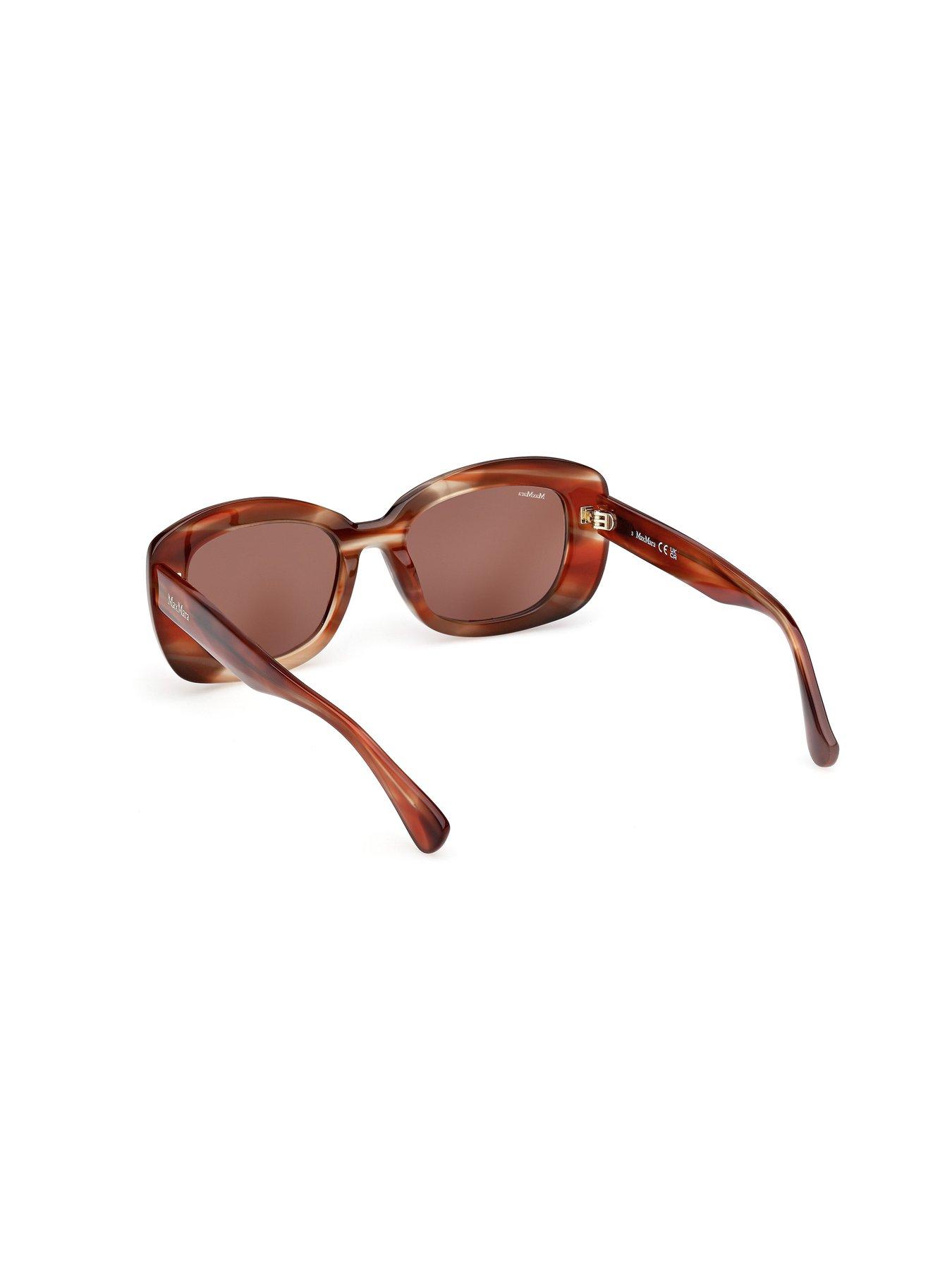  image of max-mara-elizabeth-round-sunglasses-red