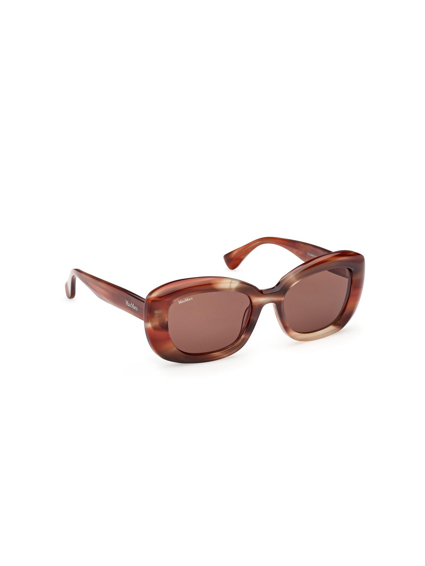  image of max-mara-elizabeth-round-sunglasses-red