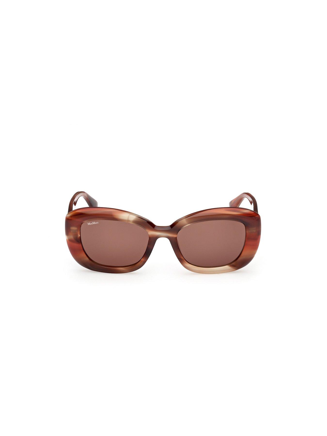  image of max-mara-elizabeth-round-sunglasses-red