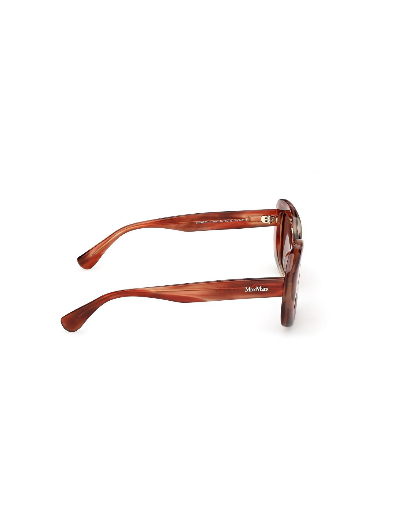  image of max-mara-elizabeth-round-sunglasses-red