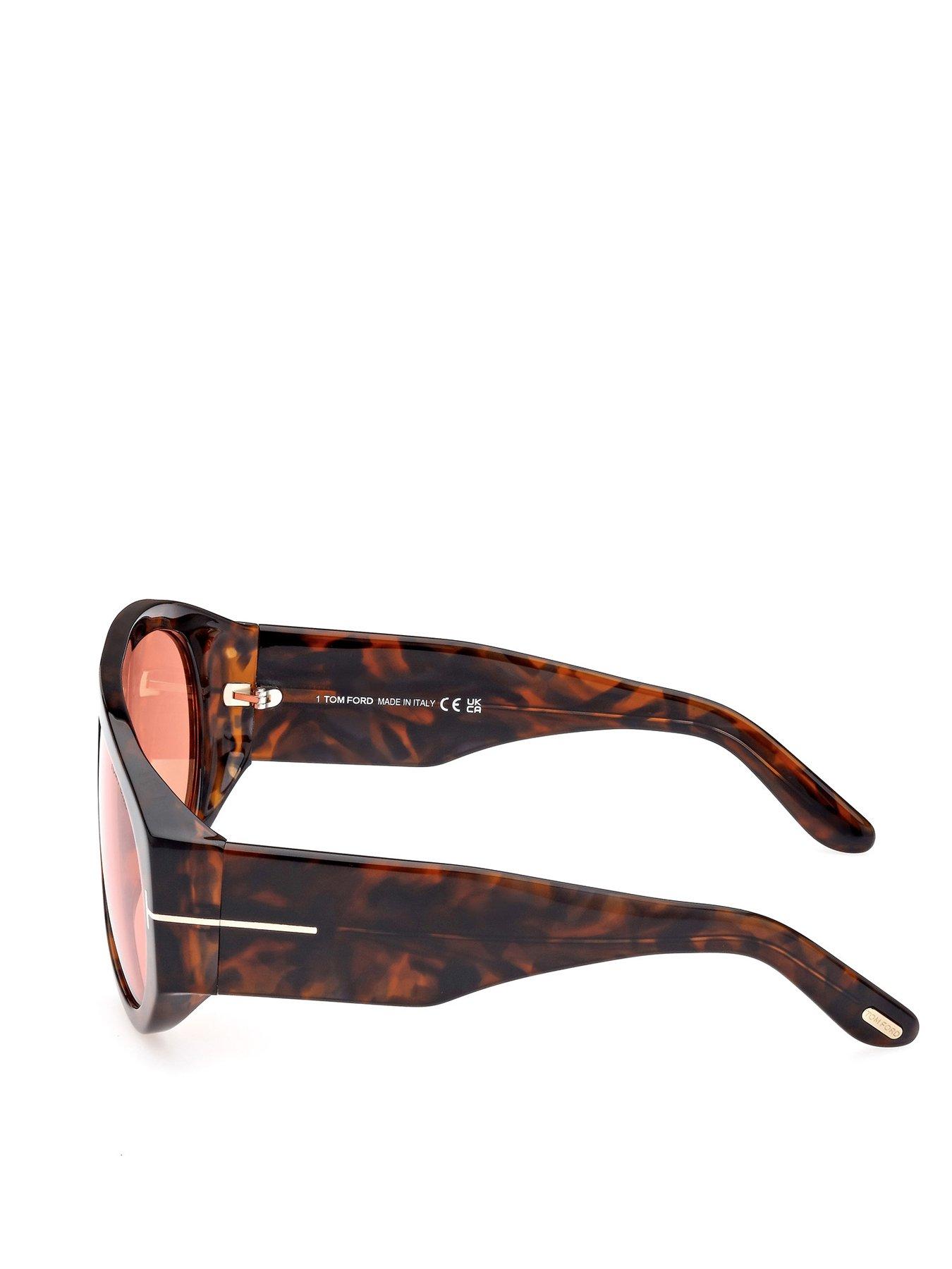 Image 4 of 7 of Tom Ford Bronson Pilot Sunglasses - Dark Havana