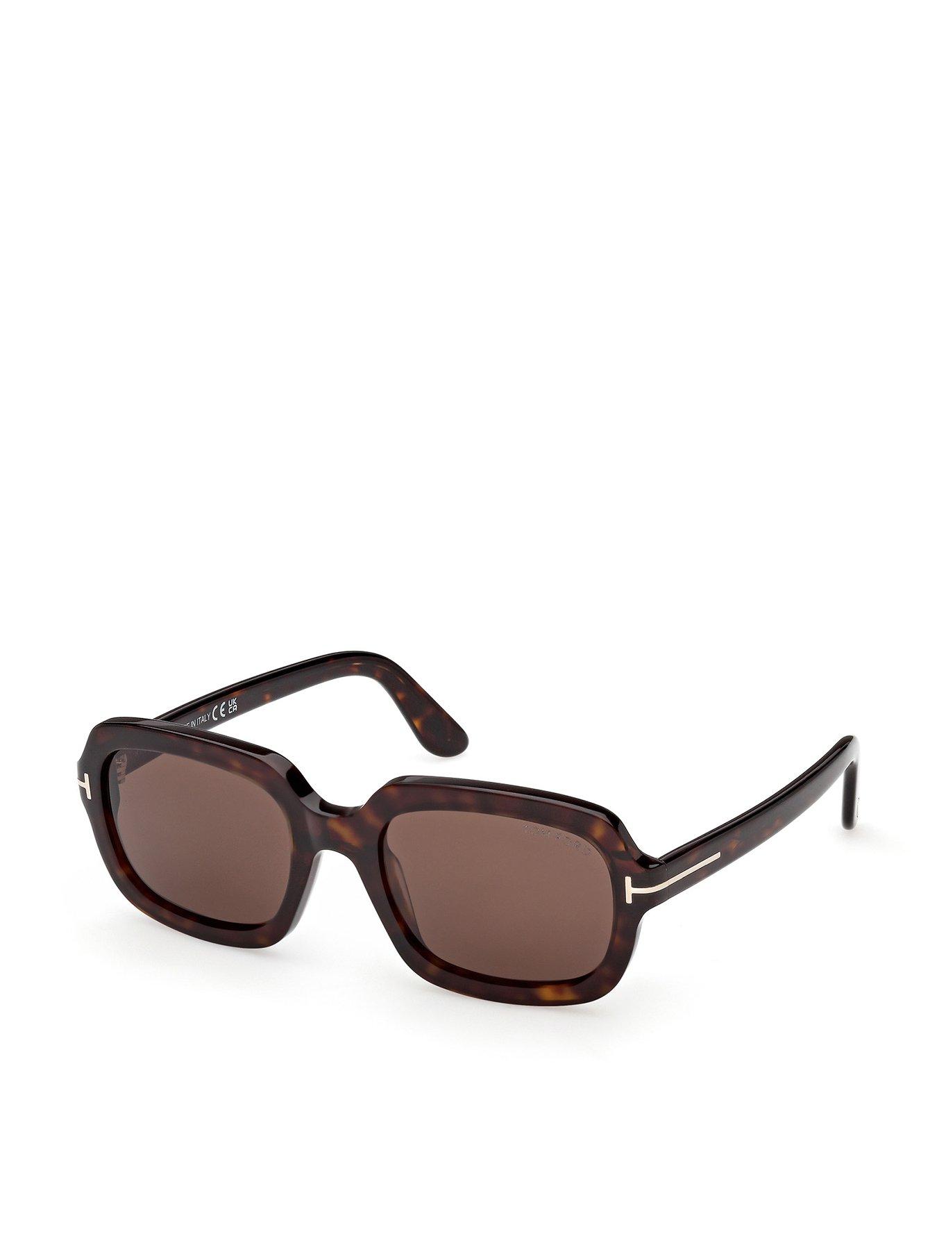 Tom Ford Rectangular Sunglasses - Dark Havana