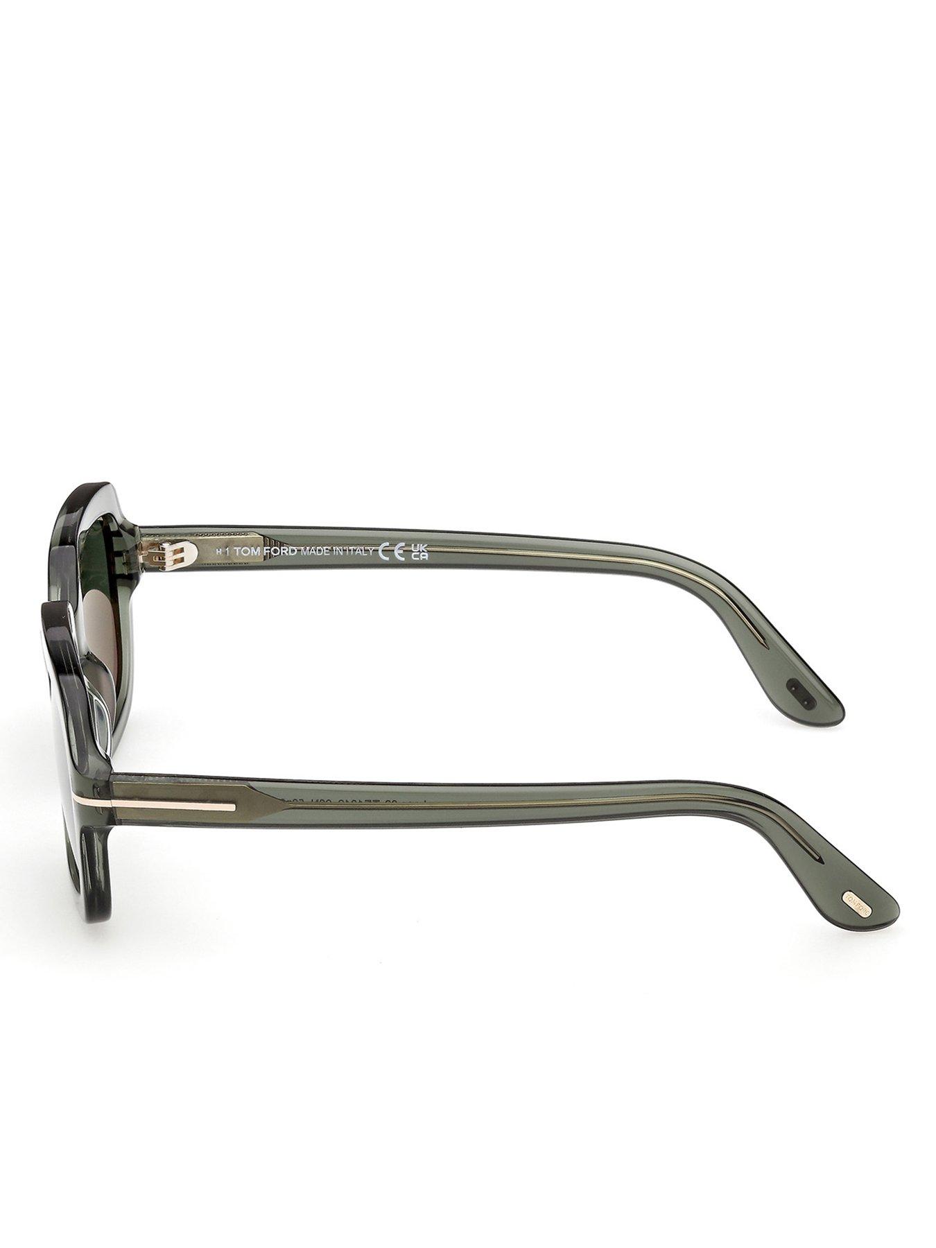  image of tom-ford-lana-02-rectangular-sunglasses-shiny-dark-green