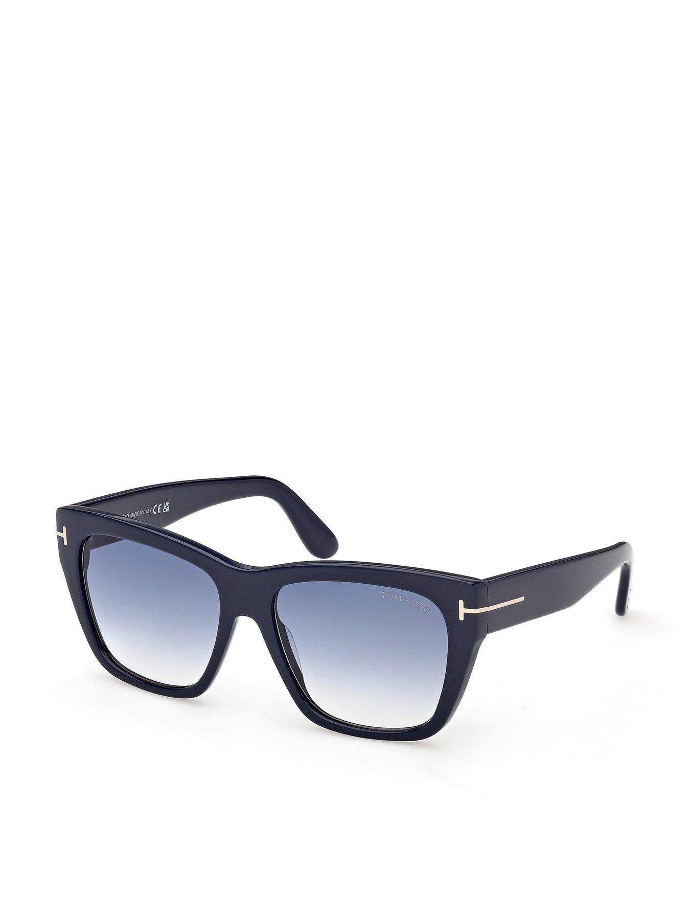 Tom Ford Flynn-02 Butterfly Sunglasses - Shiny Blue