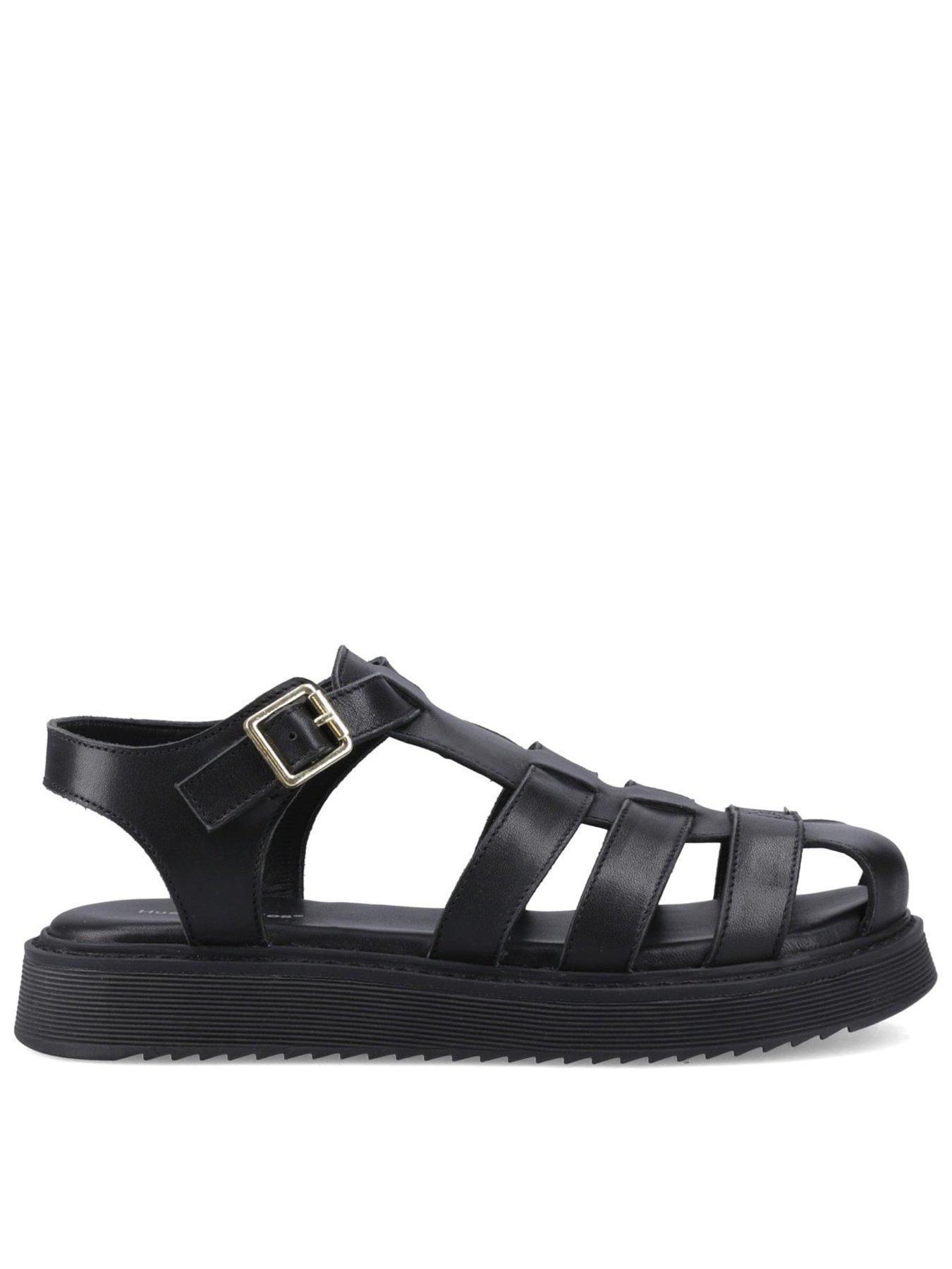 front image of hush-puppies-cassandra-gladiator-black