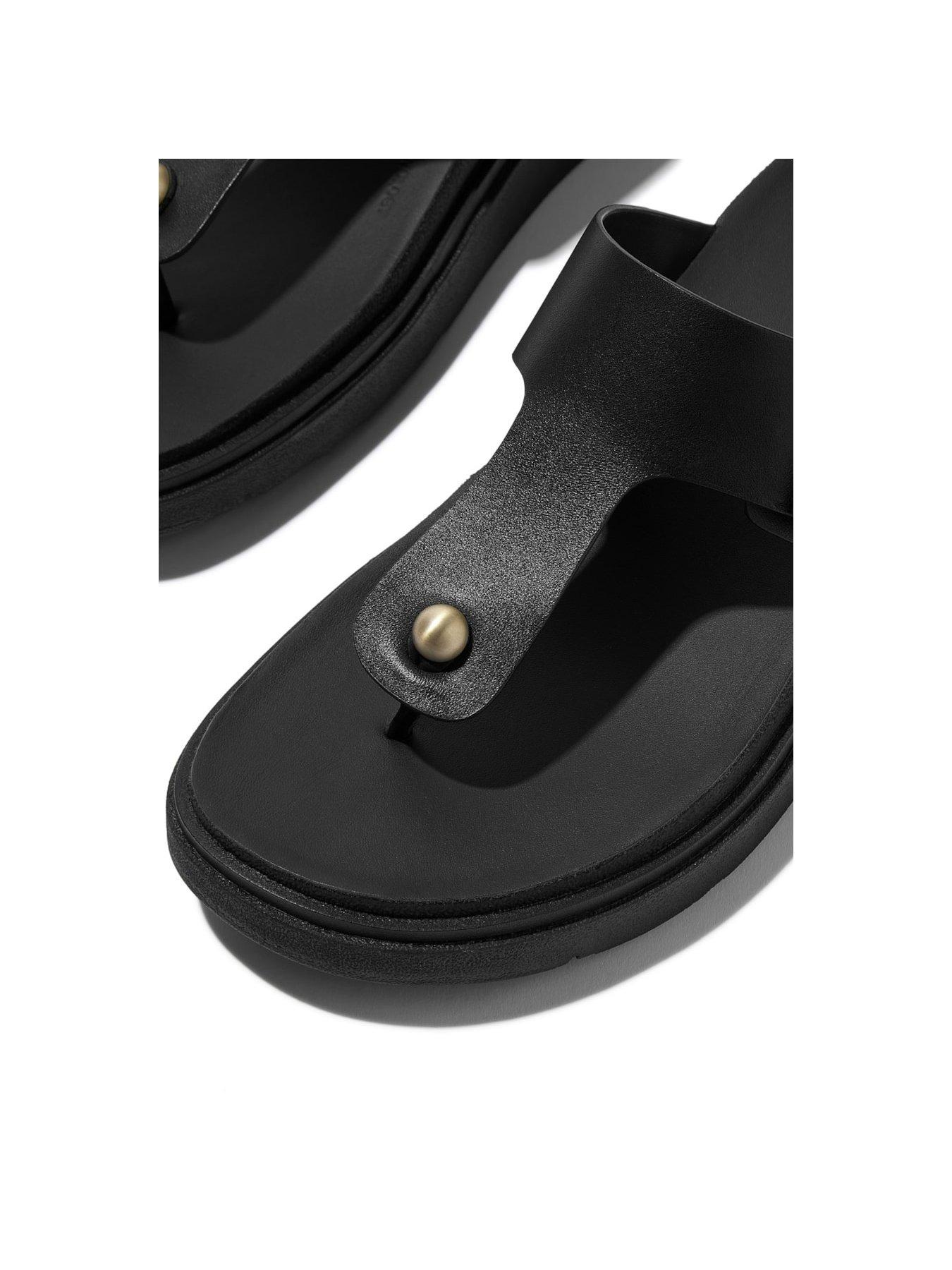  image of fitflop-gen-ff-buckle-leather-toe-post-sandals