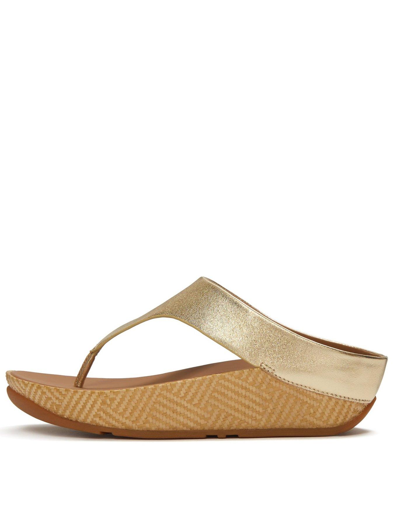 FitFlop Lulu Lux Graphic-weave Leather Toe-post Sandals