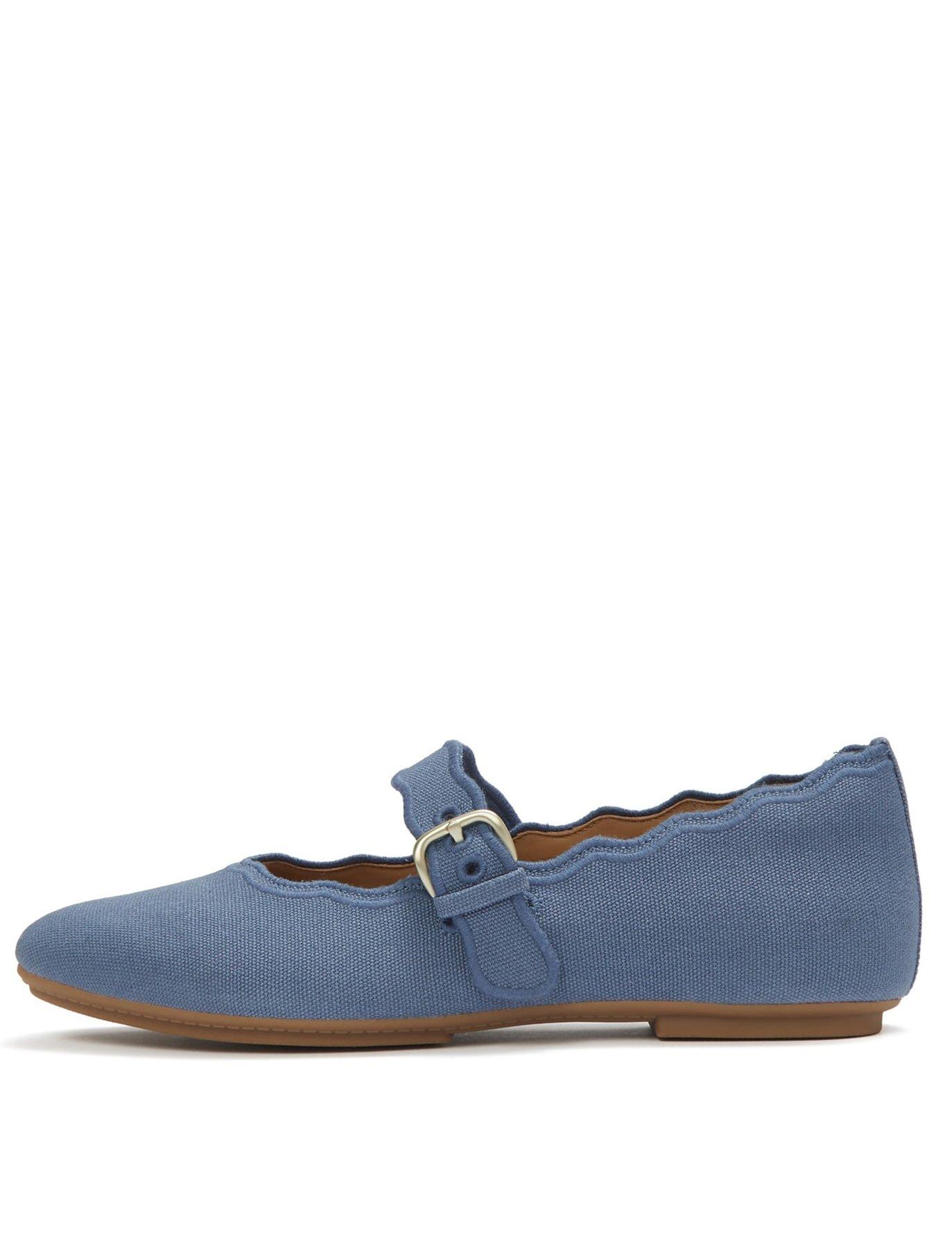 FitFlop Delicato Wave-edge Canvas Mary Janes