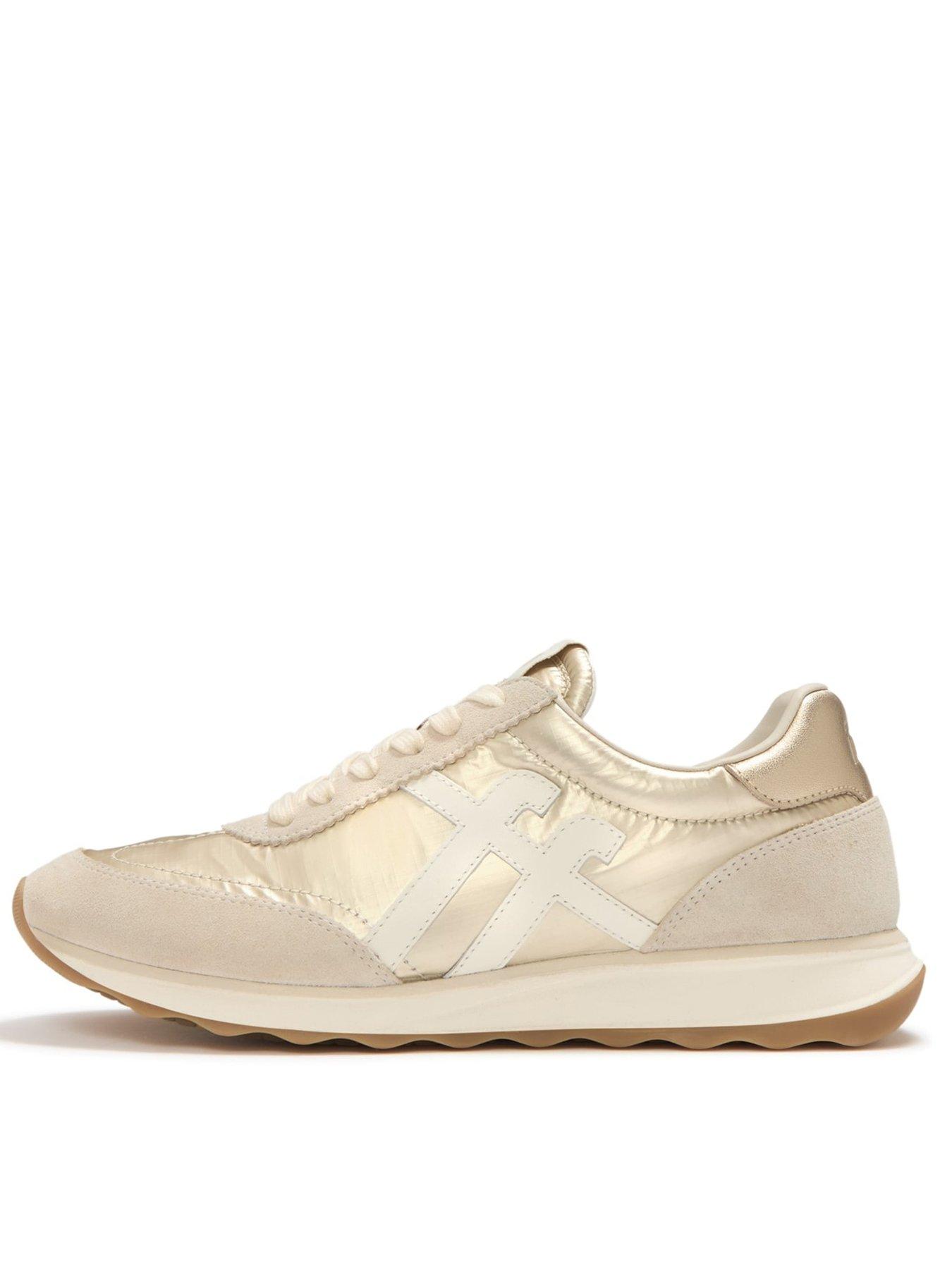 FitFlop Retro-q Ff Metallic-fabric/suede Sneakers