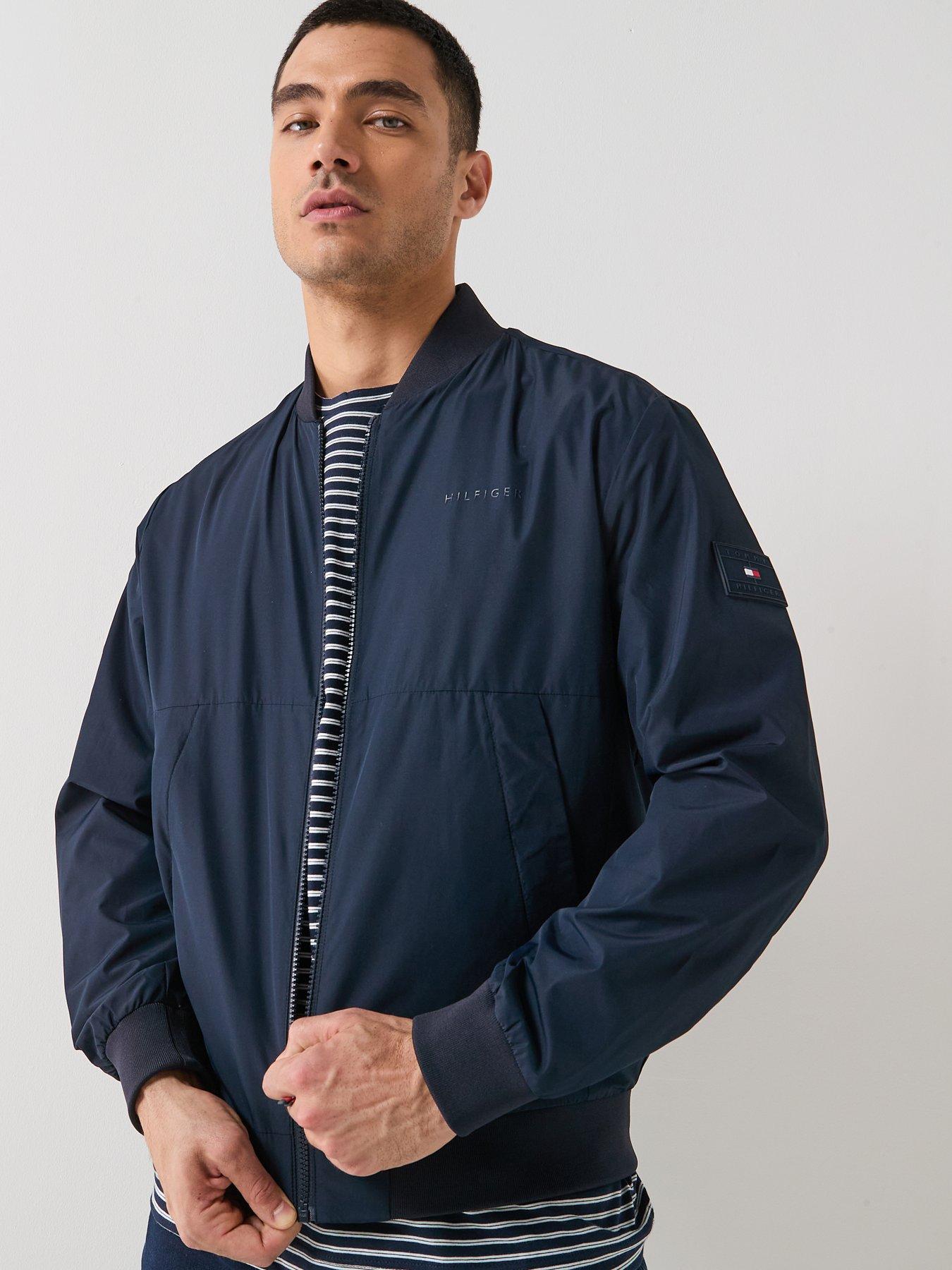  image of tommy-hilfiger-relaxed-fit-softshell-bomber-jacket-beige