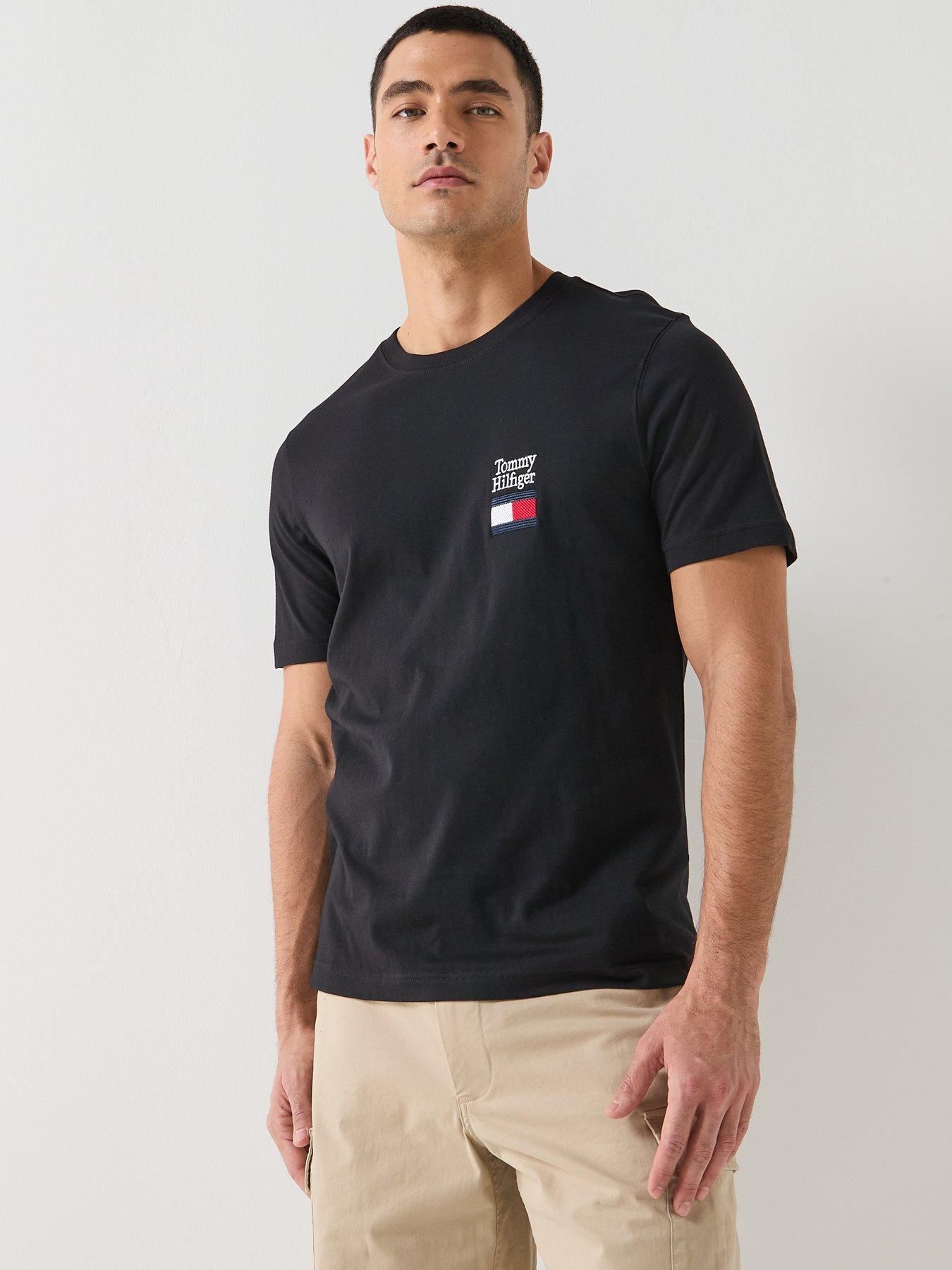 tommy-hilfiger-short-sleeve-crew-neck-logo-t-shirt-black