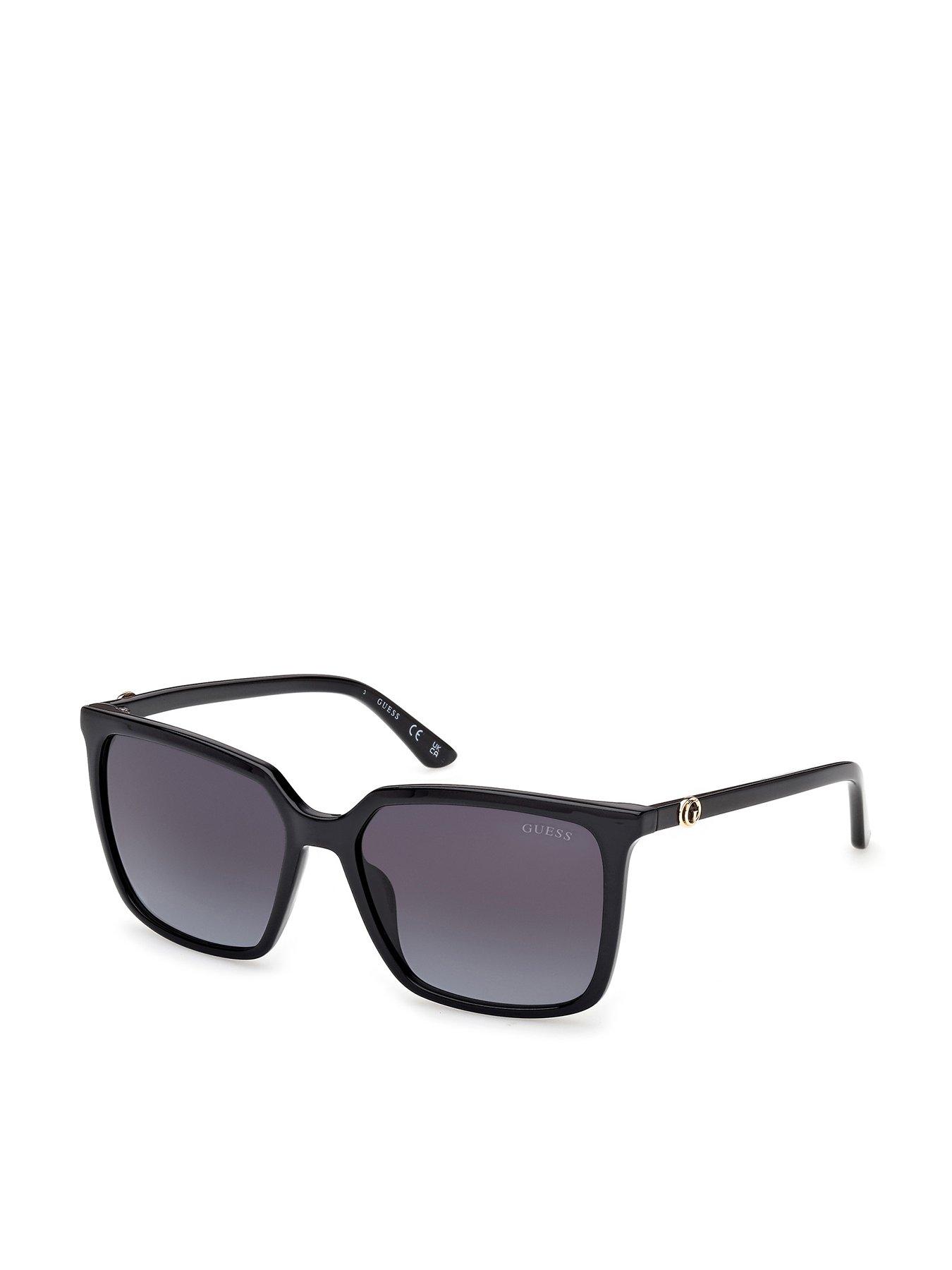 Guess Square Sunglasses - Shiny Black