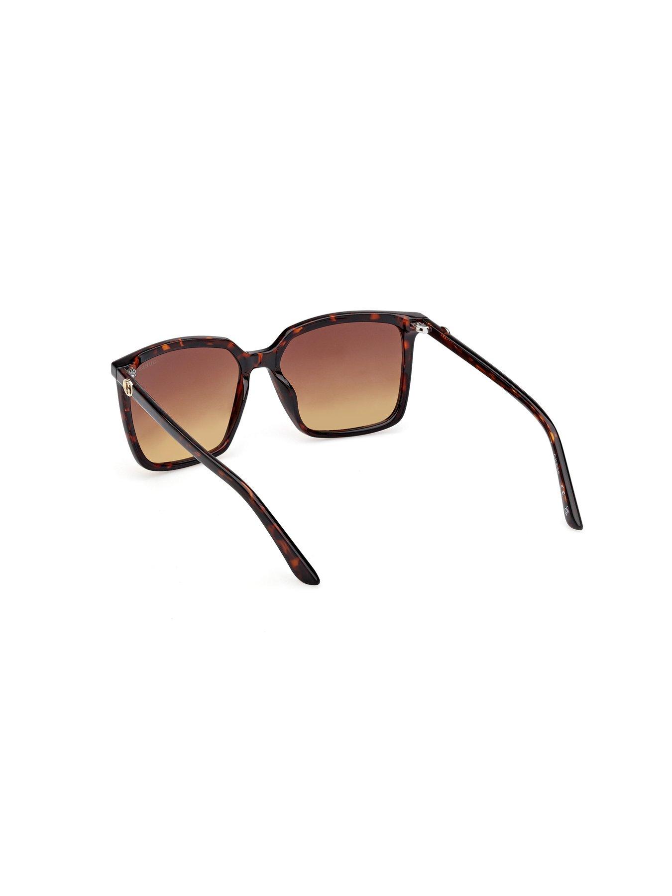  image of guess-square-sunglasses-dark-havana