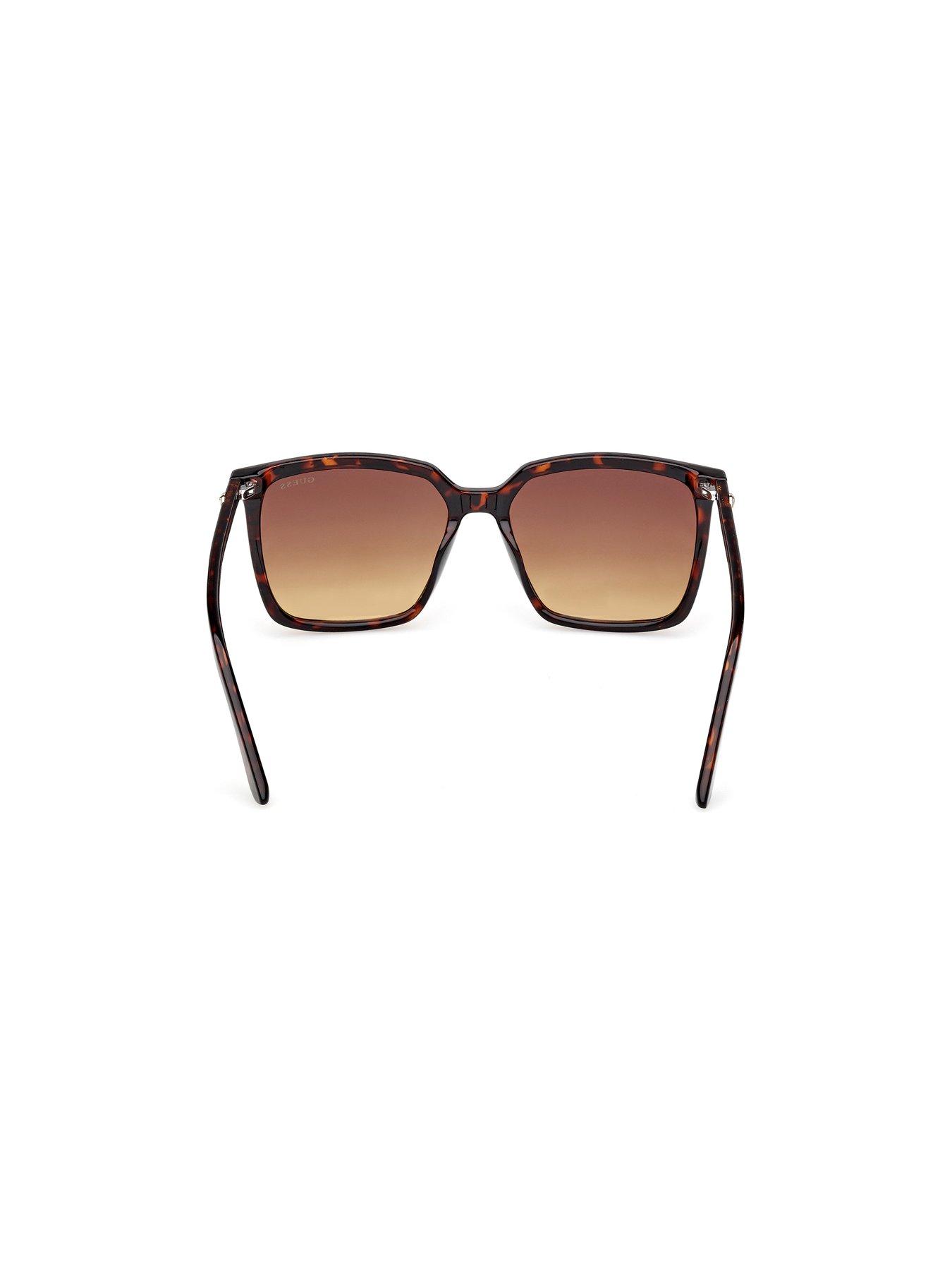  image of guess-square-sunglasses-dark-havana