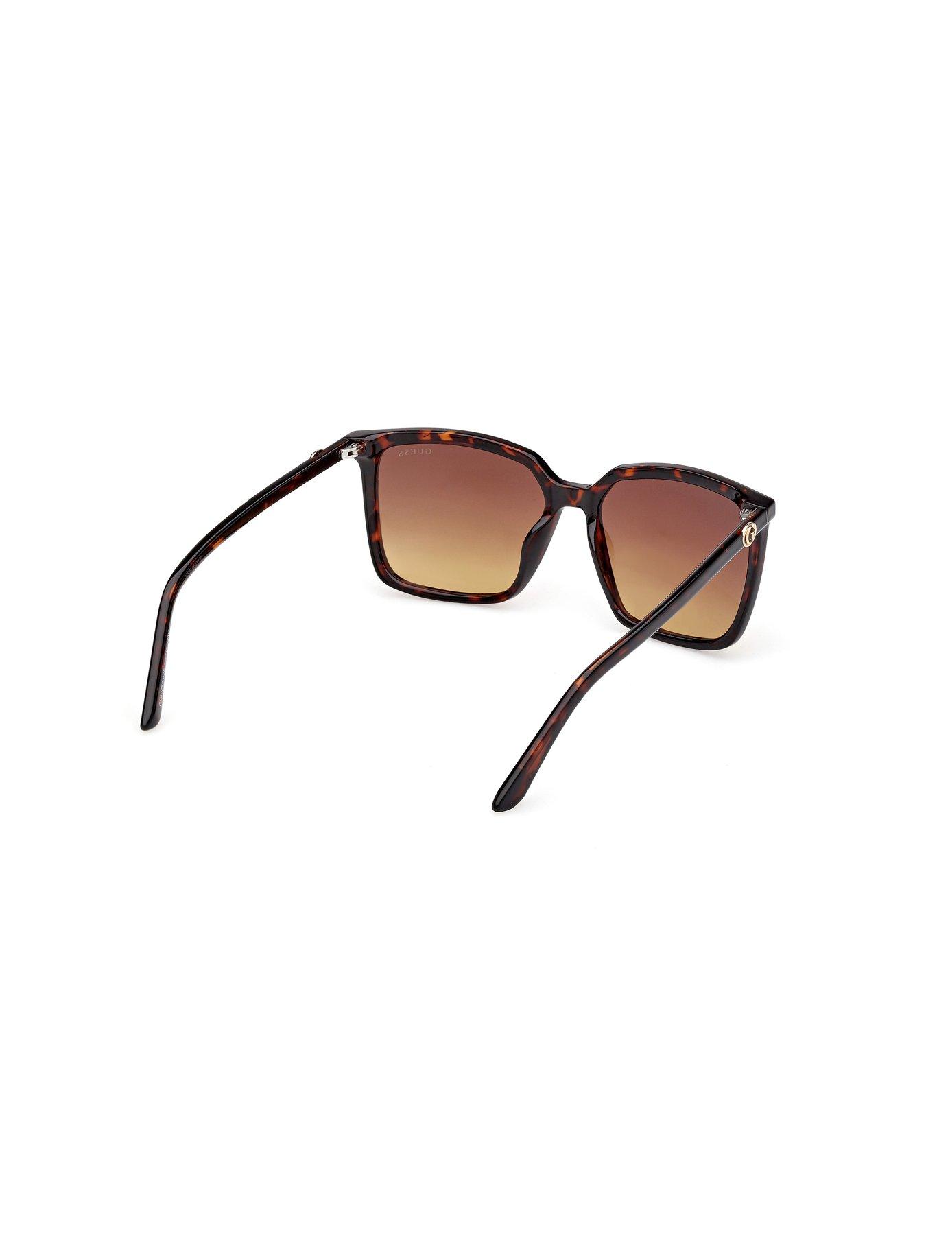  image of guess-square-sunglasses-dark-havana