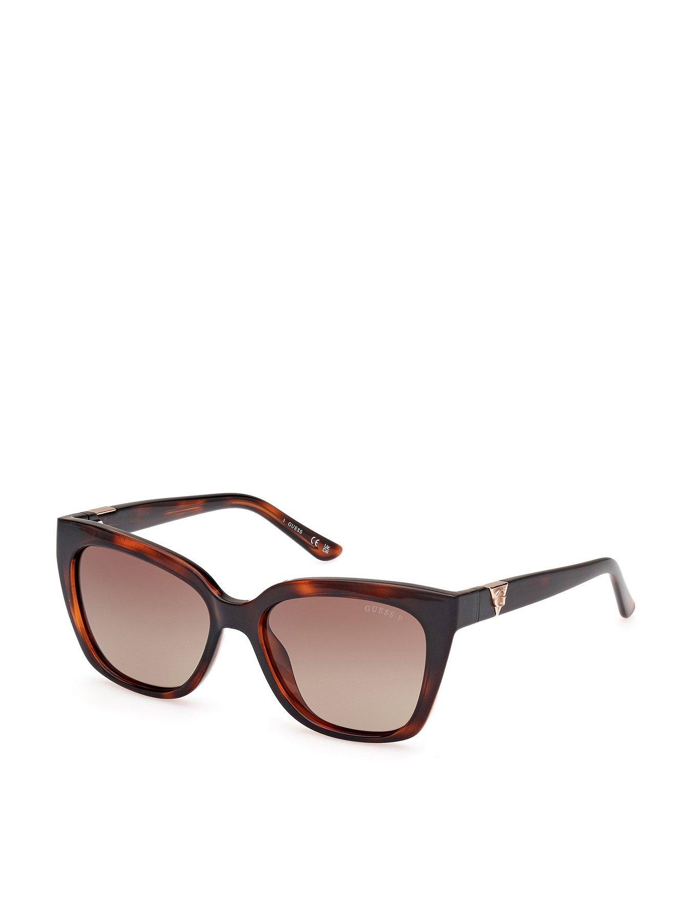 Image 2 of 7 of Guess Square Sunglasses - Dark Havana