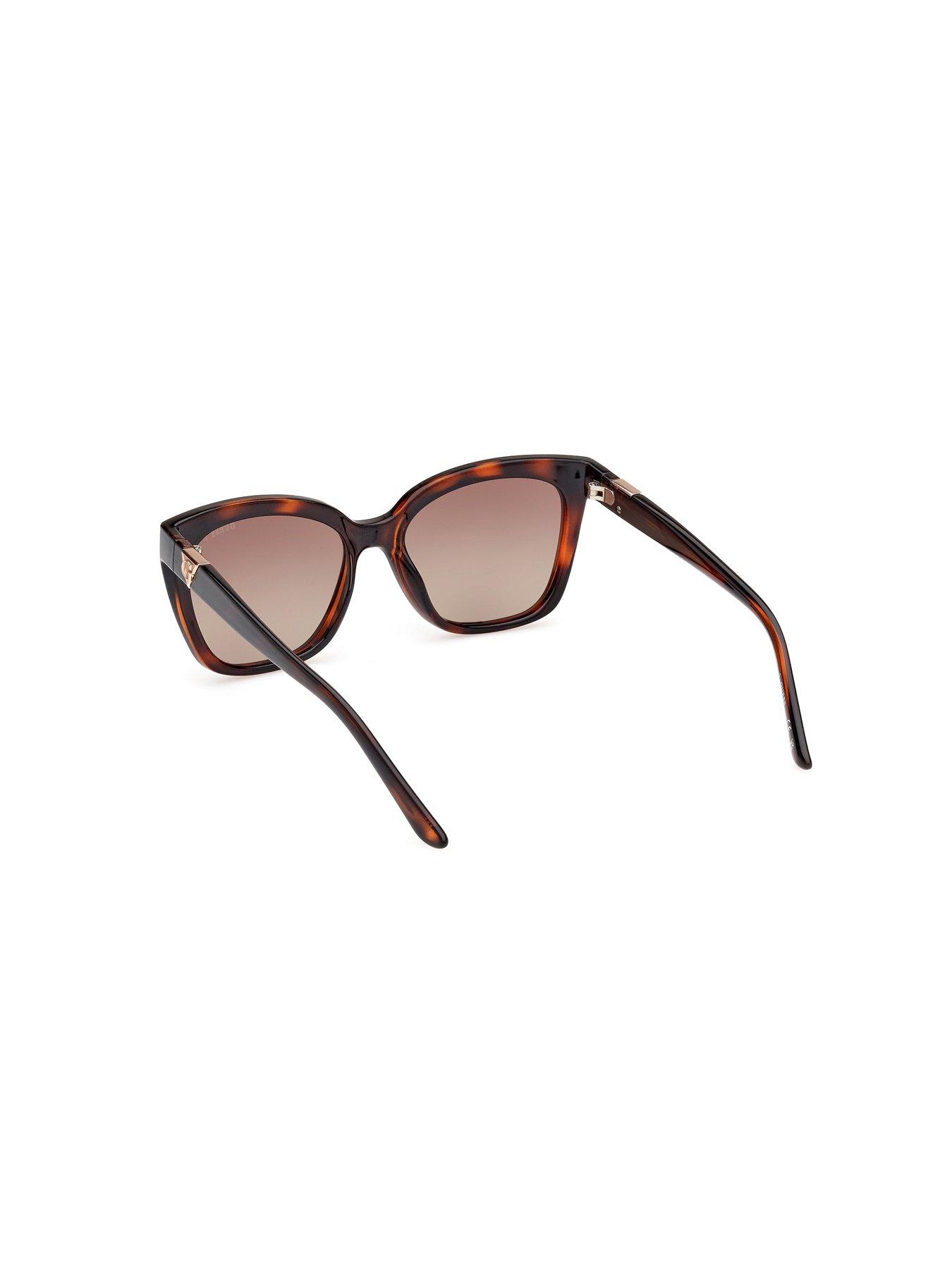  image of guess-square-sunglasses-dark-havana