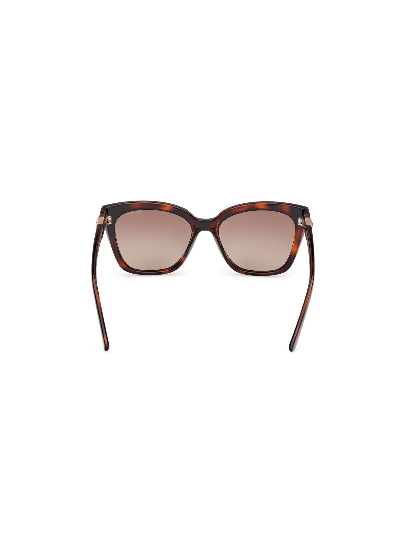  image of guess-square-sunglasses-dark-havana