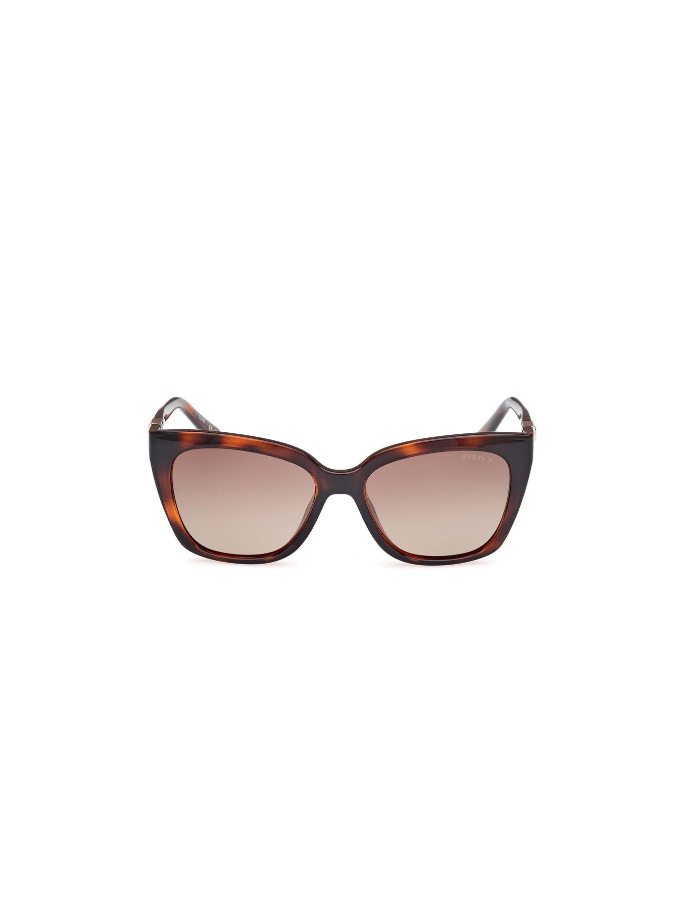  image of guess-square-sunglasses-dark-havana