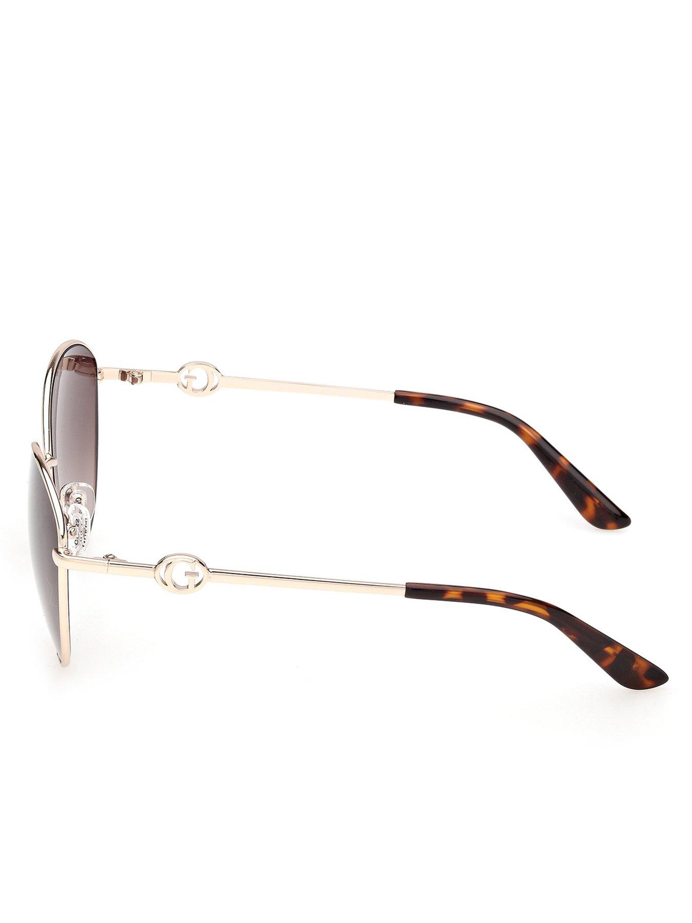 Image 4 of 7 of Guess Round Sunglasses - Gold