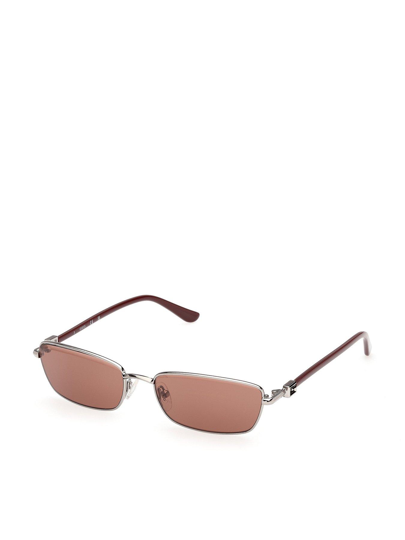 Guess Rectangular Sunglasses - Shiny Gunmetal