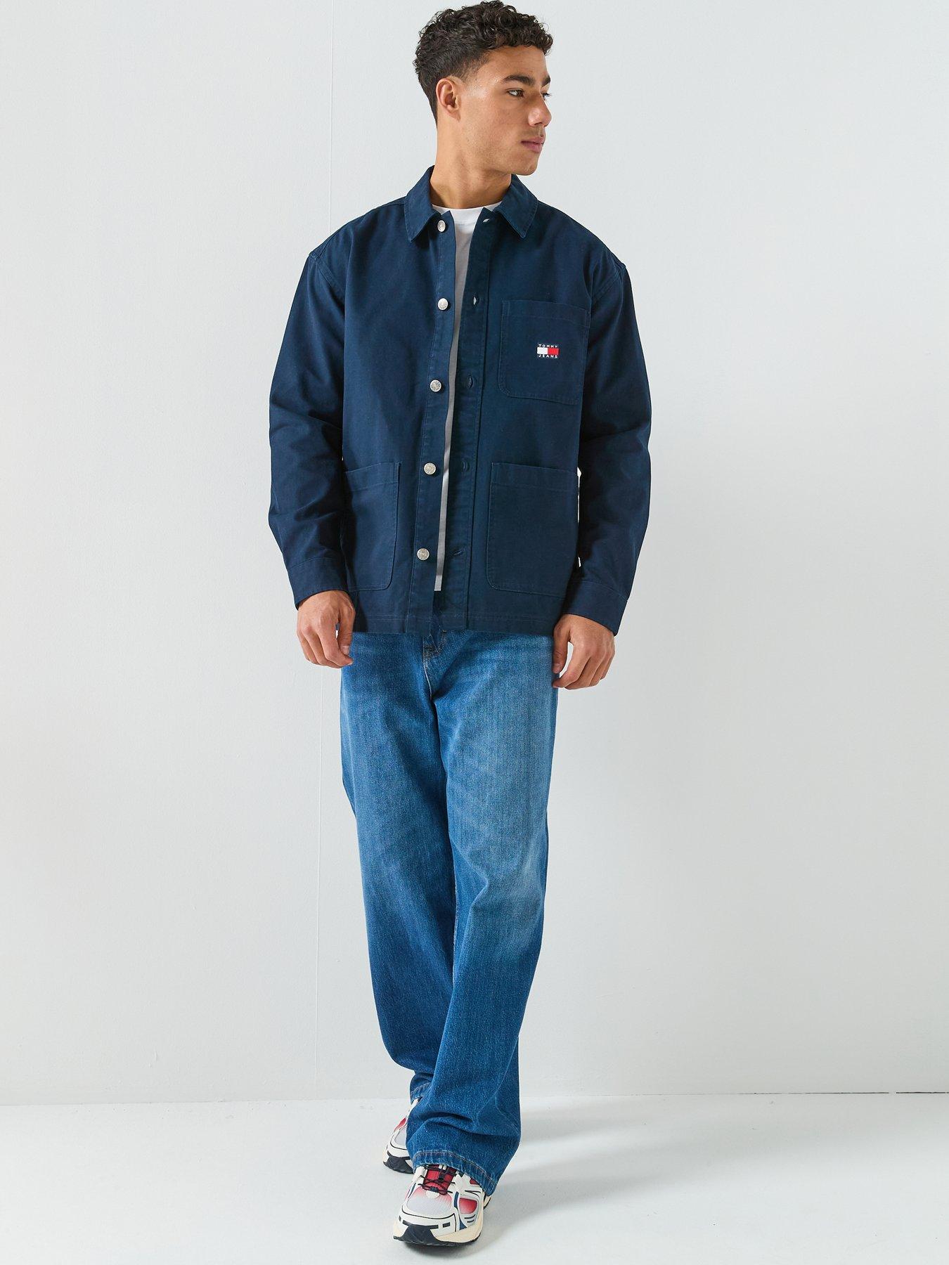  image of tommy-jeans-essential-badge-overshirt-navy