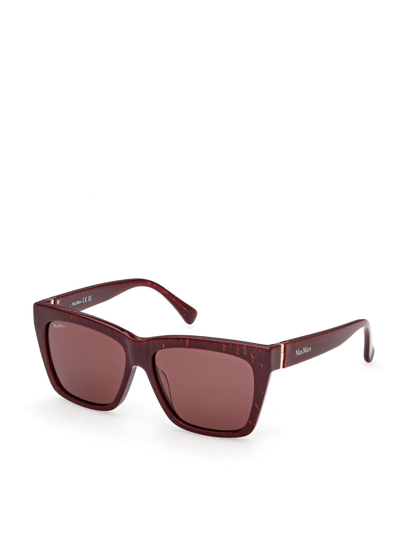 Max Mara Navigator Acetate Sunglasses - Bordeaux