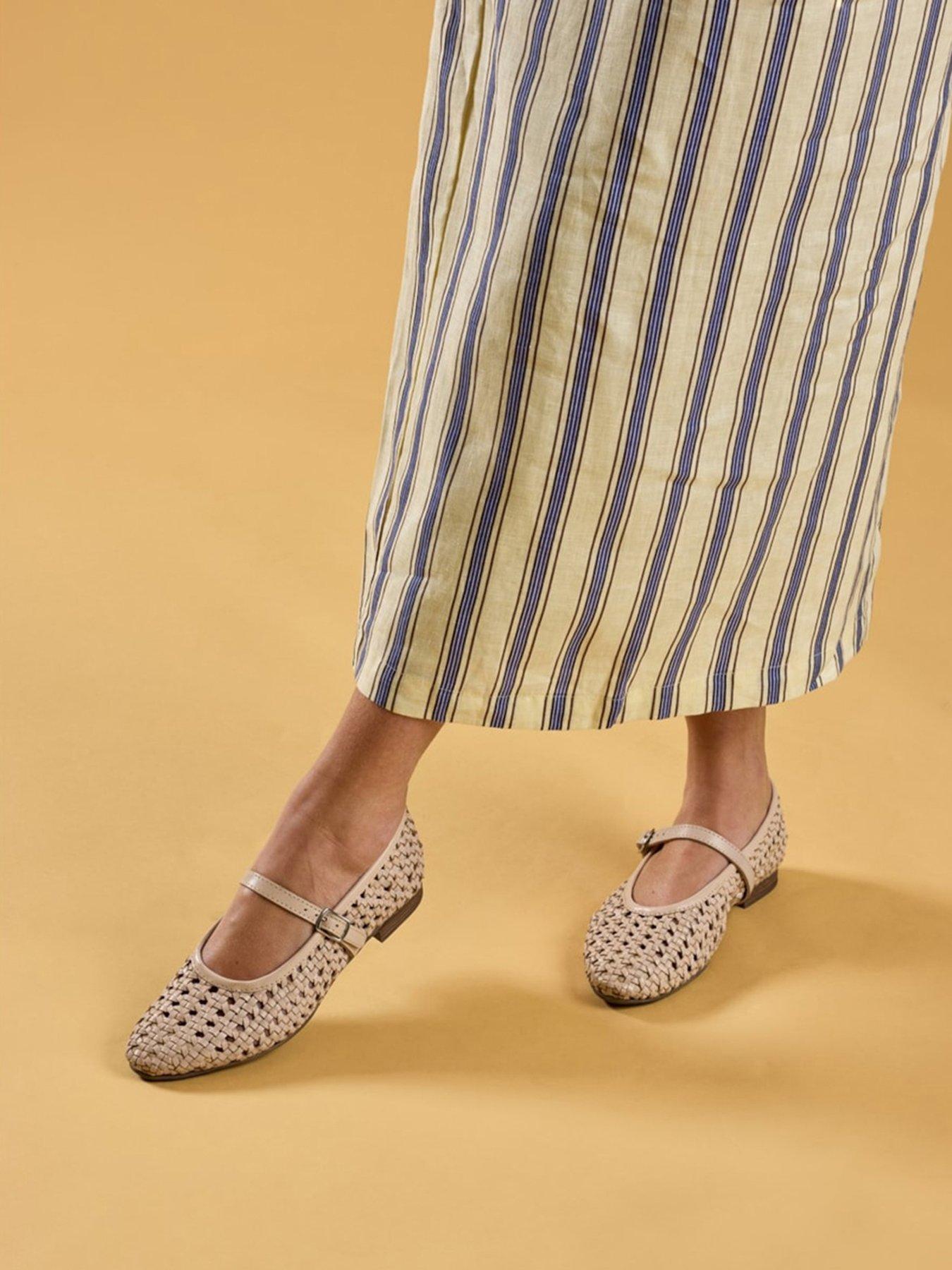 Hush Puppies Delaney Woven Mary Jane-cream