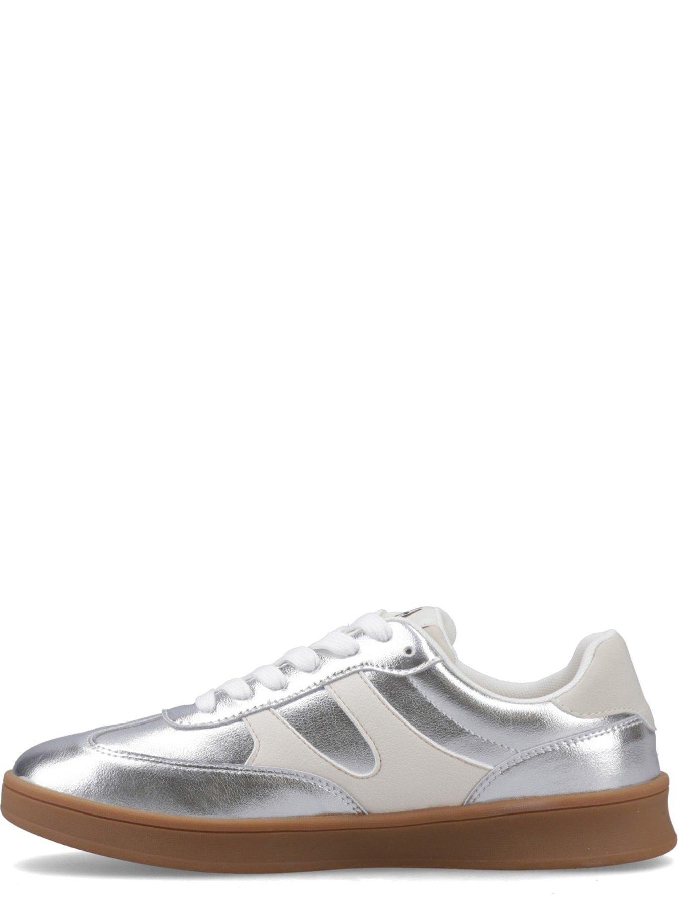 Image 5 of 7 of Hush Puppies Maura Sneaker-silver Leather