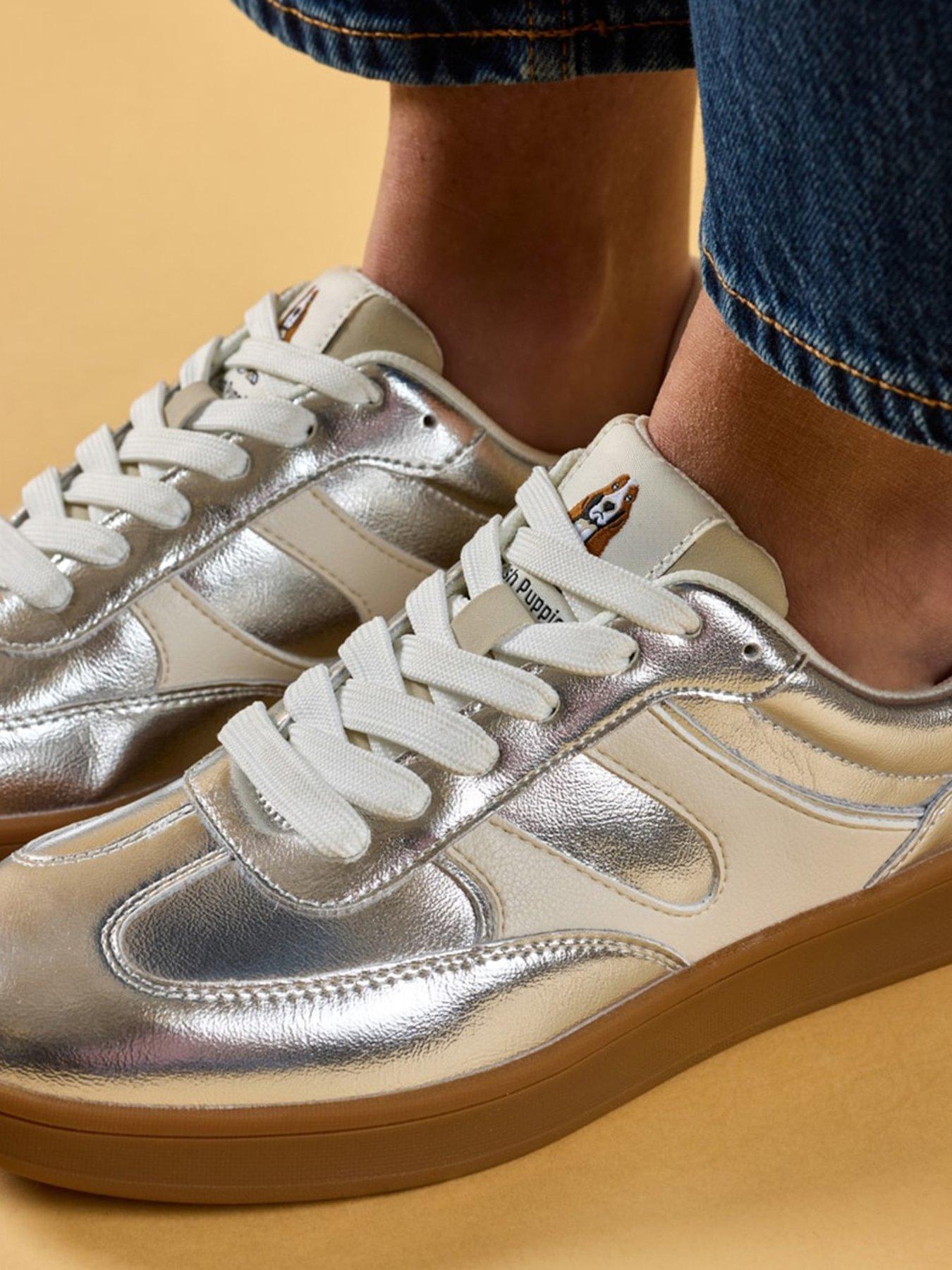 Image 7 of 7 of Hush Puppies Maura Sneaker-silver Leather