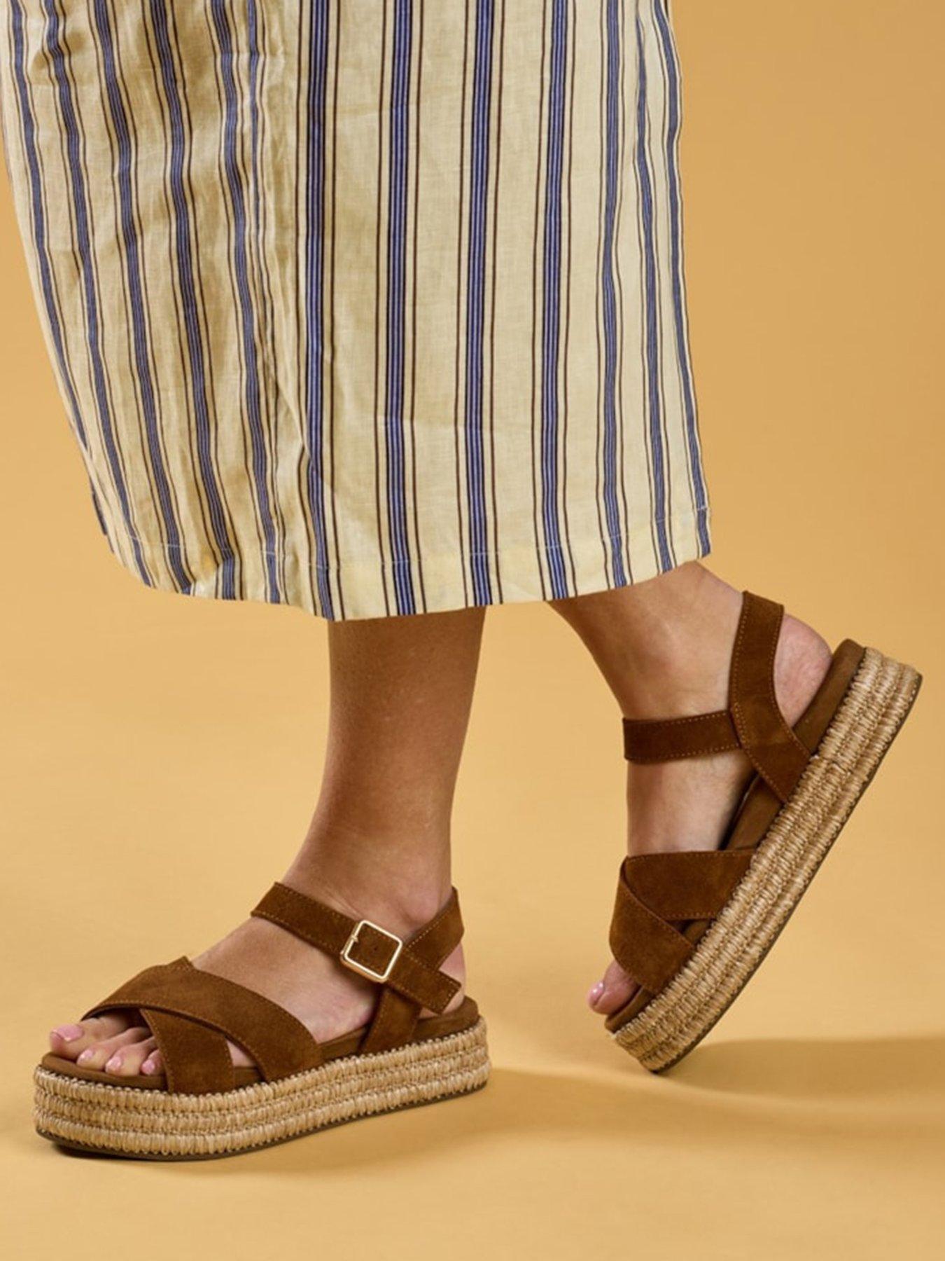 Image 1 of 7 of Hush Puppies Rosa Raffia Sandal-tan