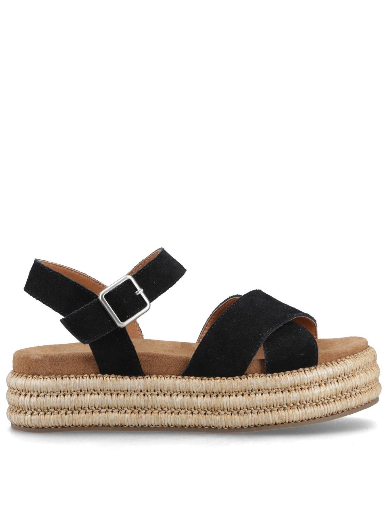 Image 2 of 7 of Hush Puppies Rosa Raffia Sandal-black
