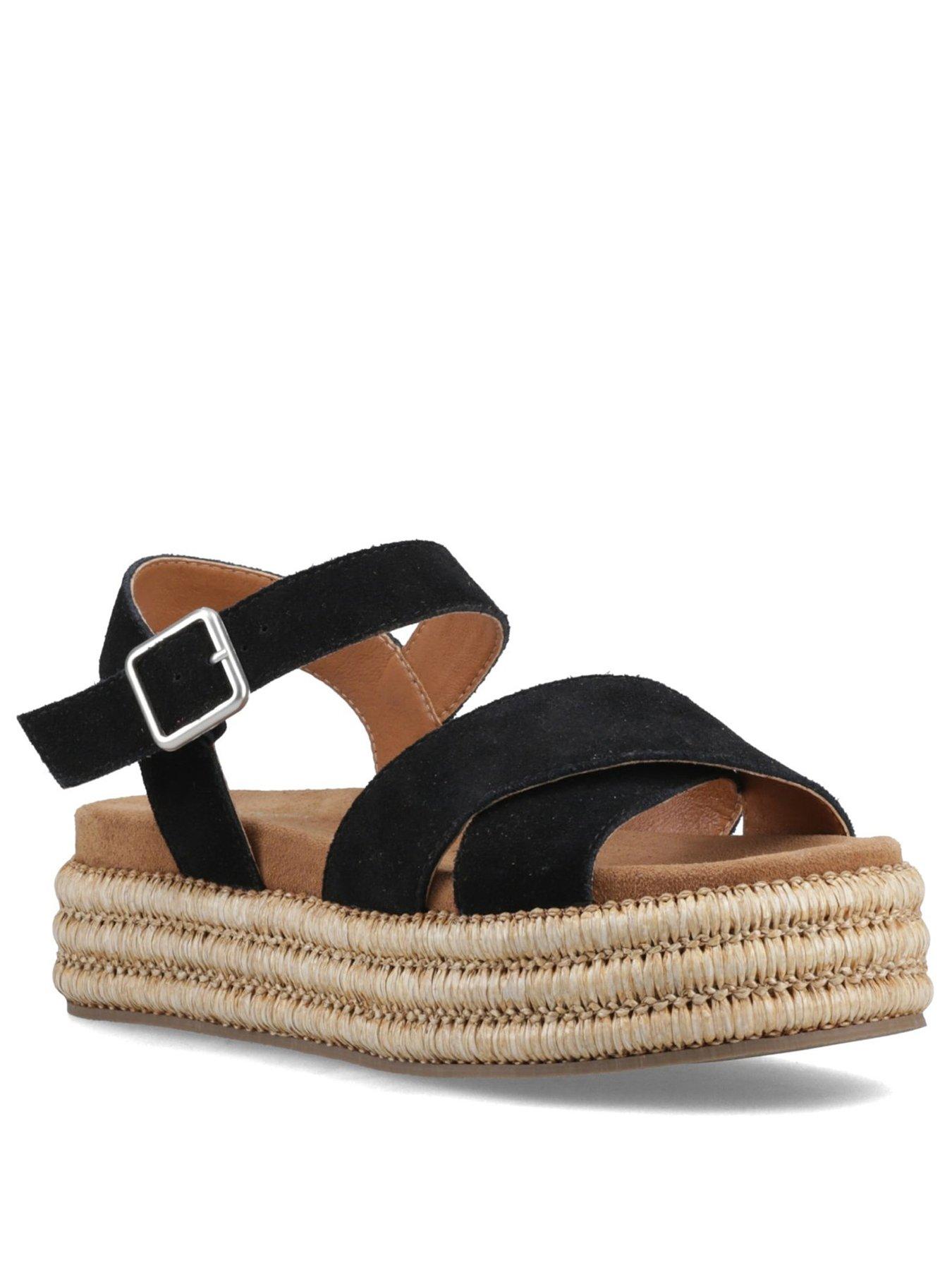 Image 3 of 7 of Hush Puppies Rosa Raffia Sandal-black